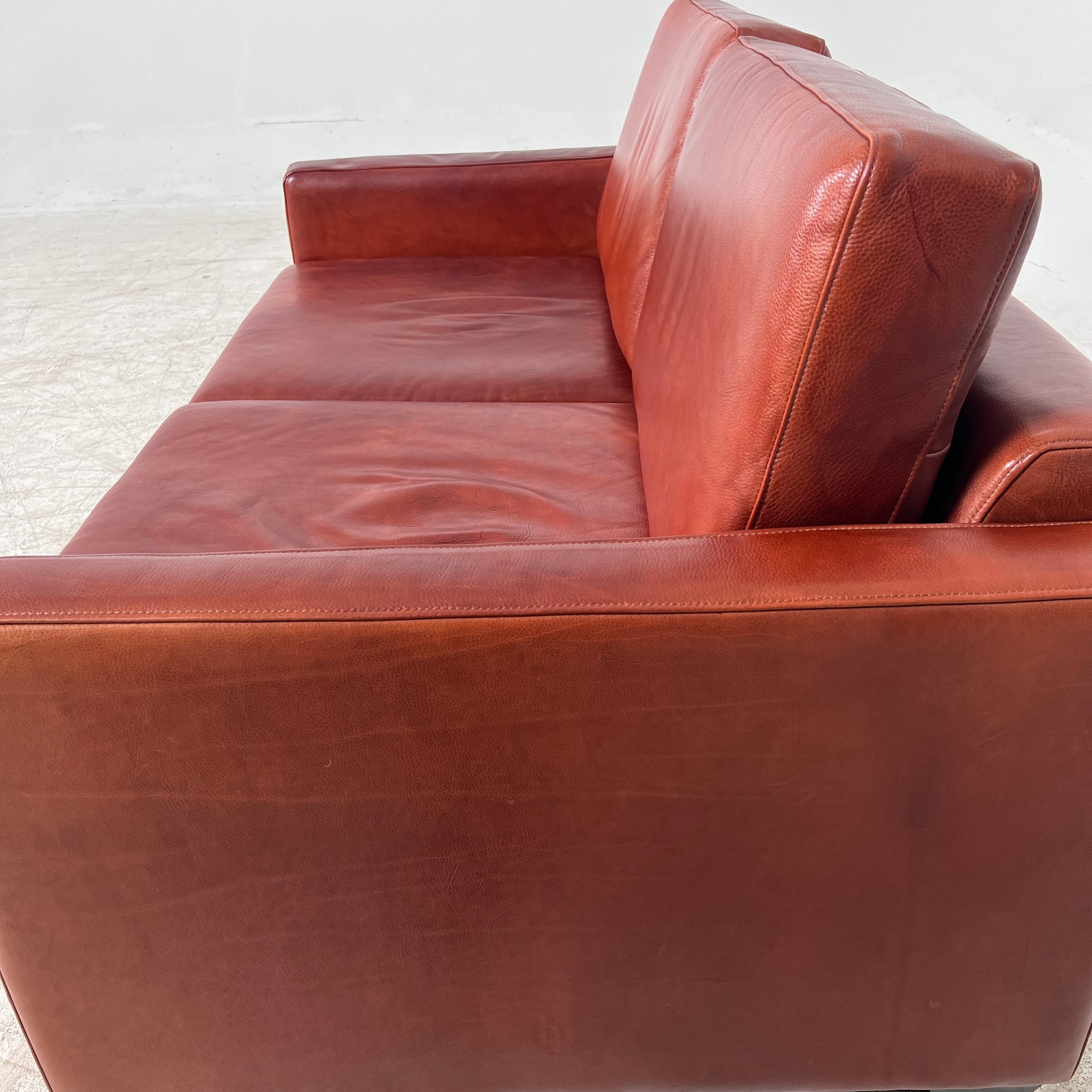 High end Italian Leather loveseat. Genuine leather 2 seater sofa couch. delivery available