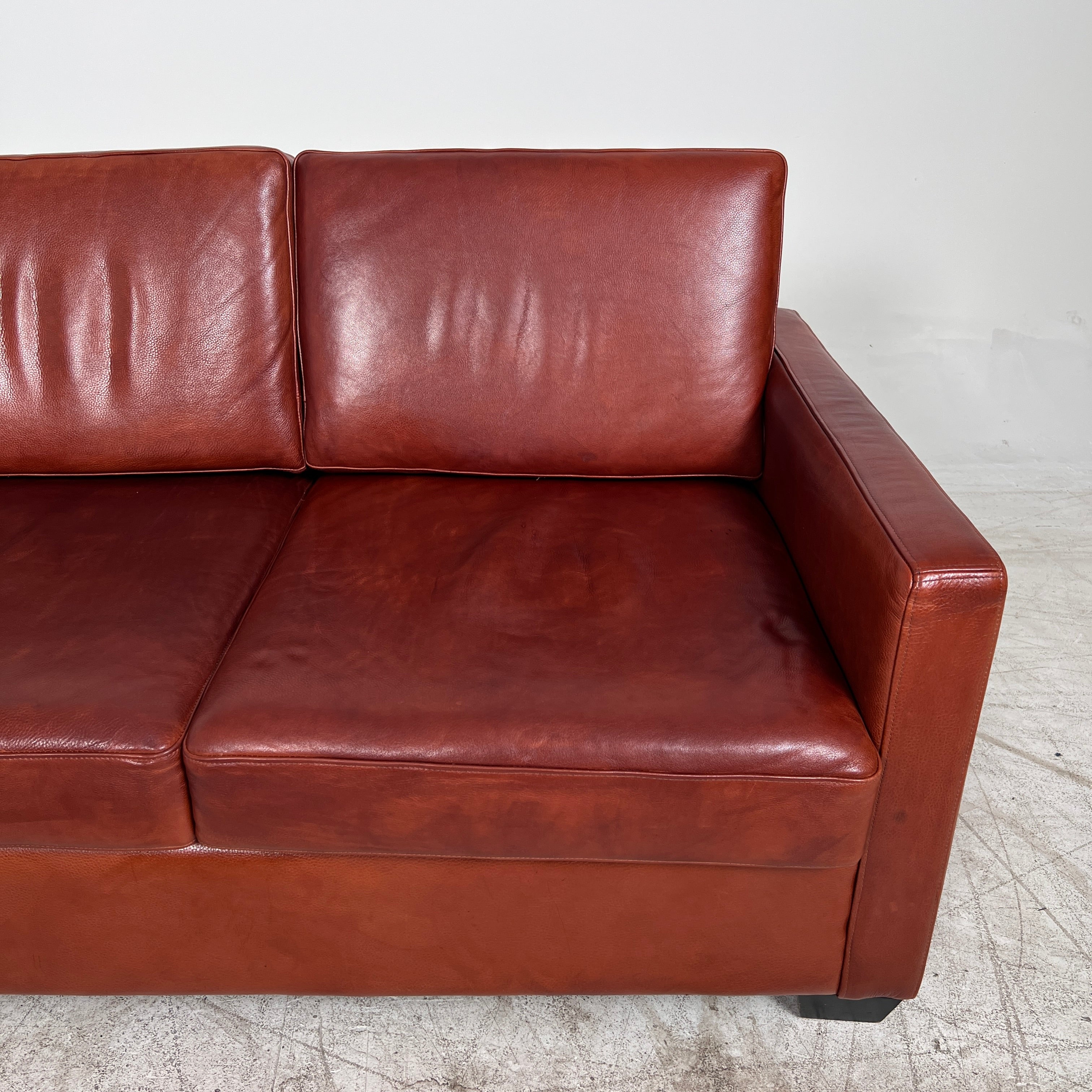 High end Italian Leather loveseat. Genuine leather 2 seater sofa couch. delivery available
