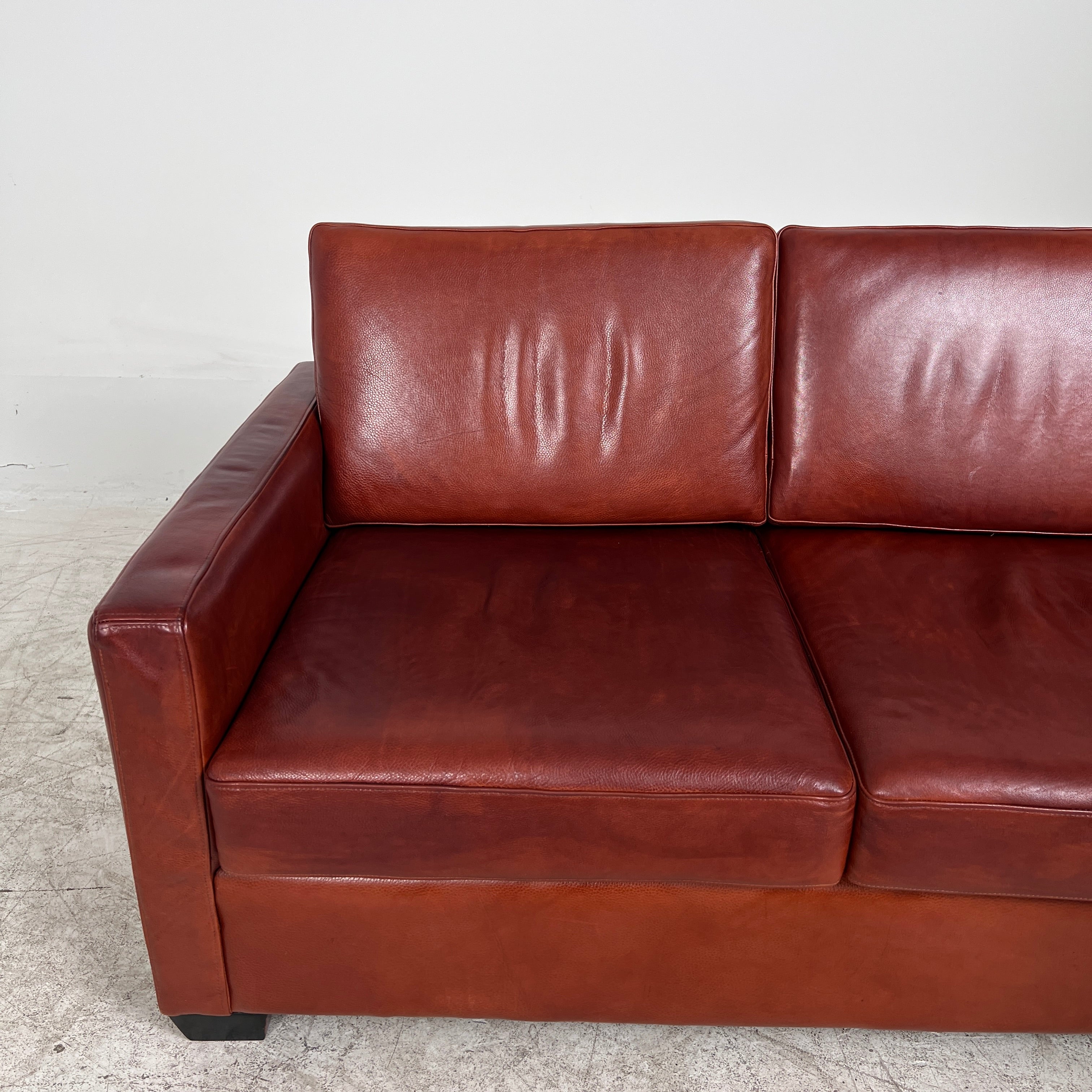 High end Italian Leather loveseat. Genuine leather 2 seater sofa couch. delivery available