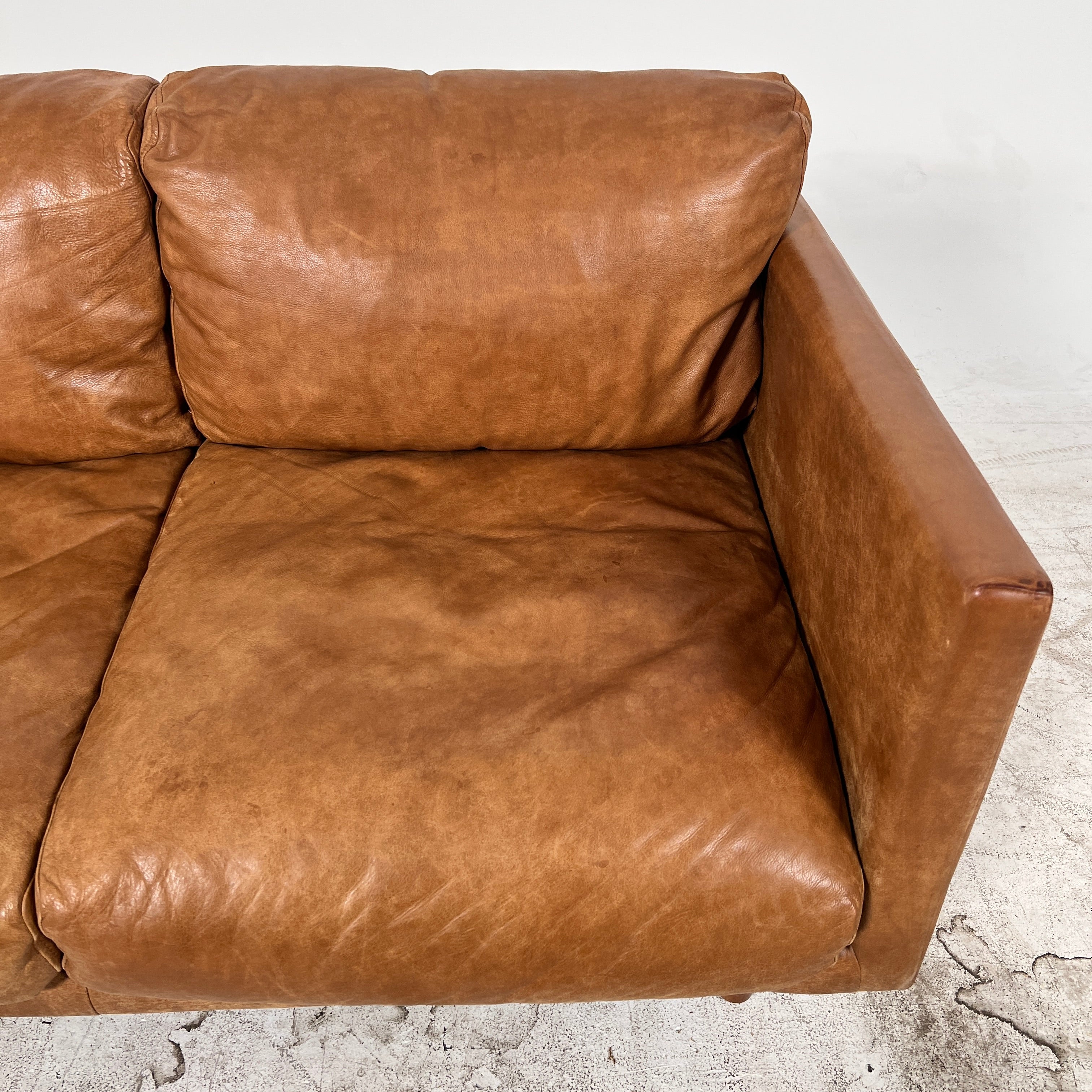 Article Nirvana Leather Sofa. 3 seater Distressed leather couch. Delivery available