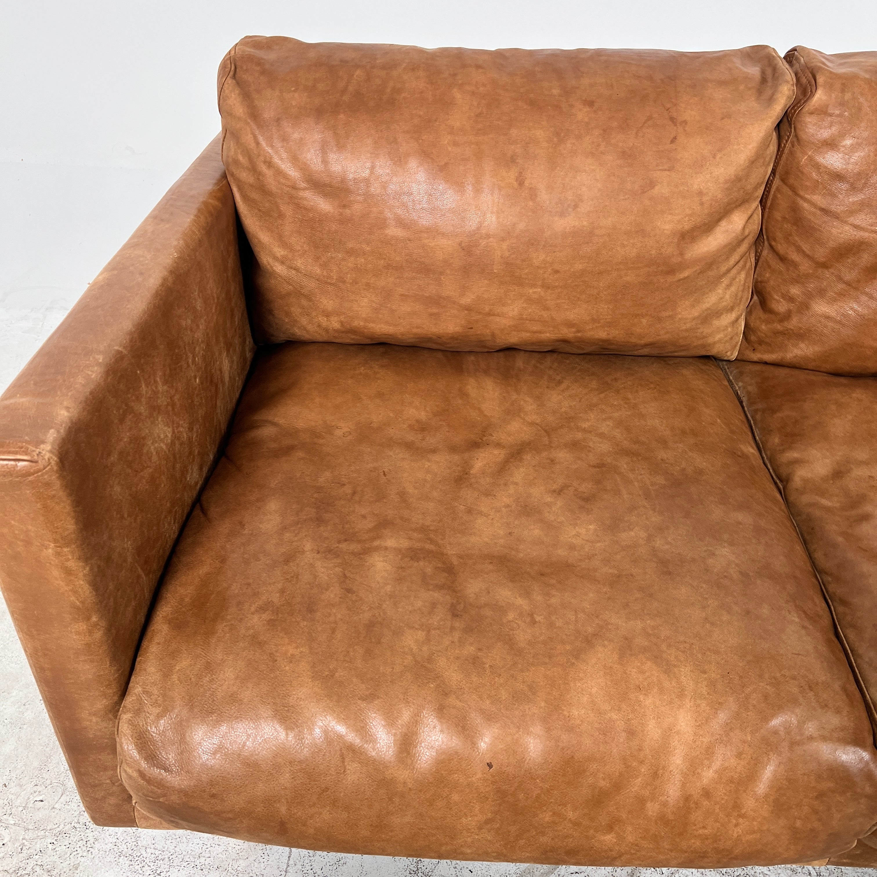 Article Nirvana Leather Sofa. 3 seater Distressed leather couch. Delivery available