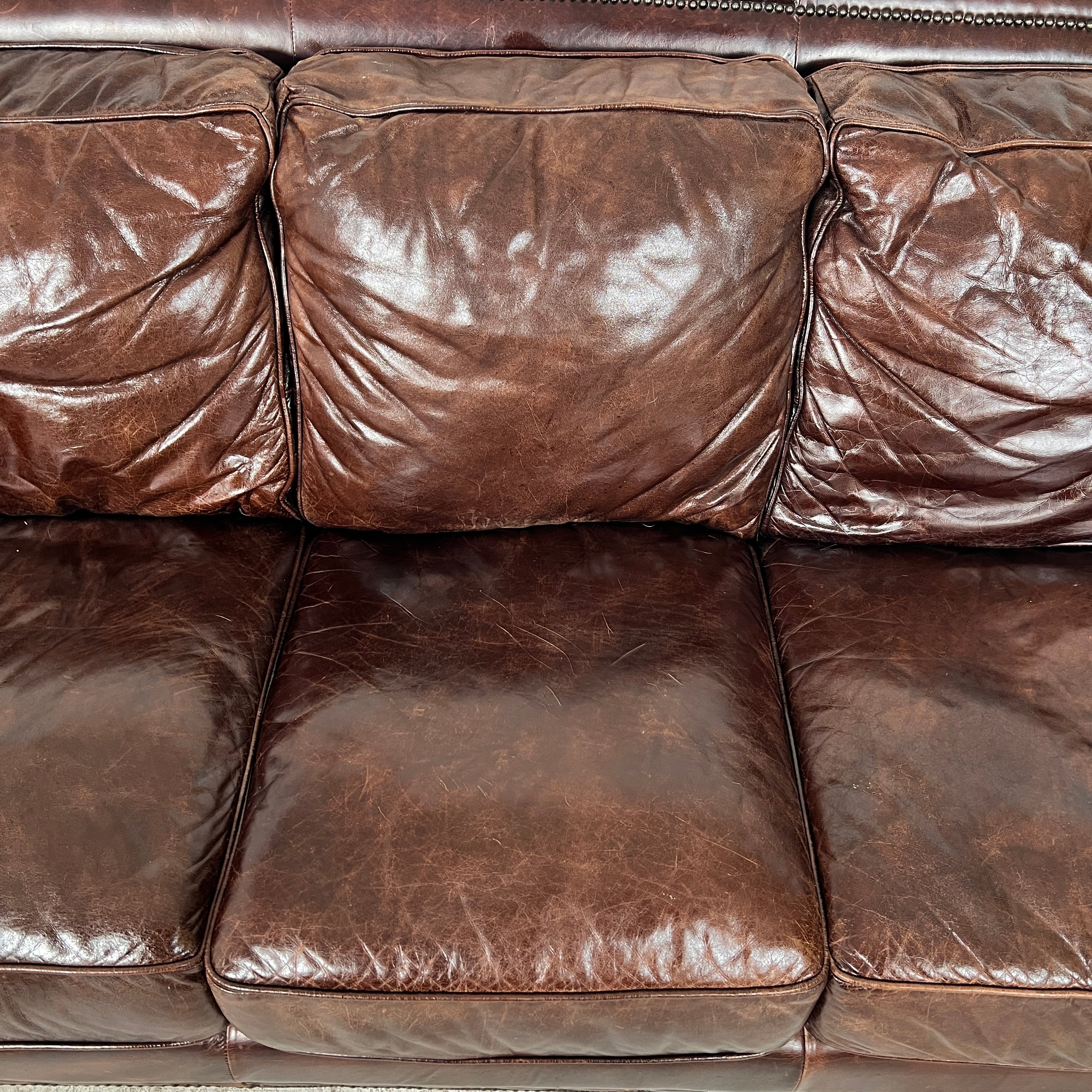 3+1 Sofa Set. Real Leather rolled arm sofa couch set. Delivery available