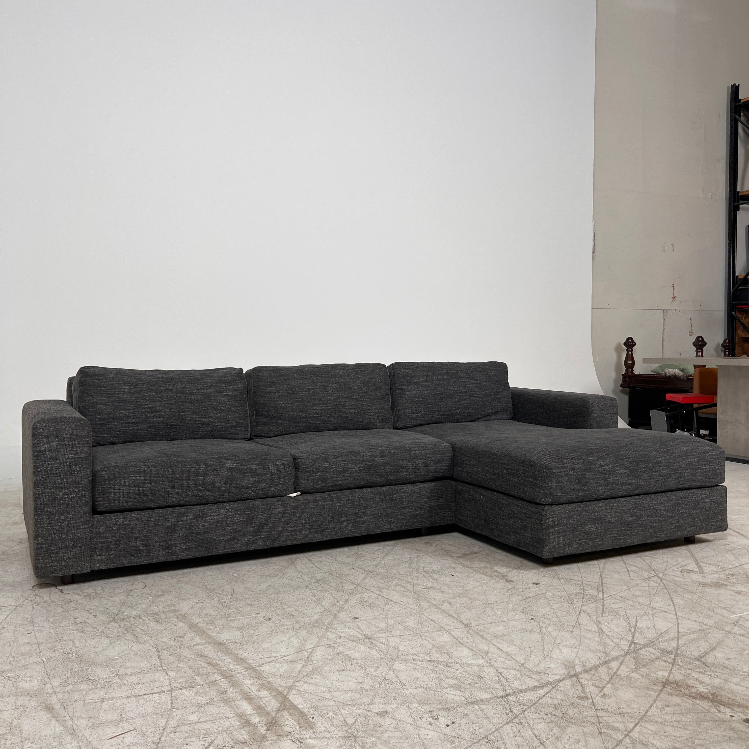 West Elm Urban Sectional. L shaped sofa couch. Delivery available
