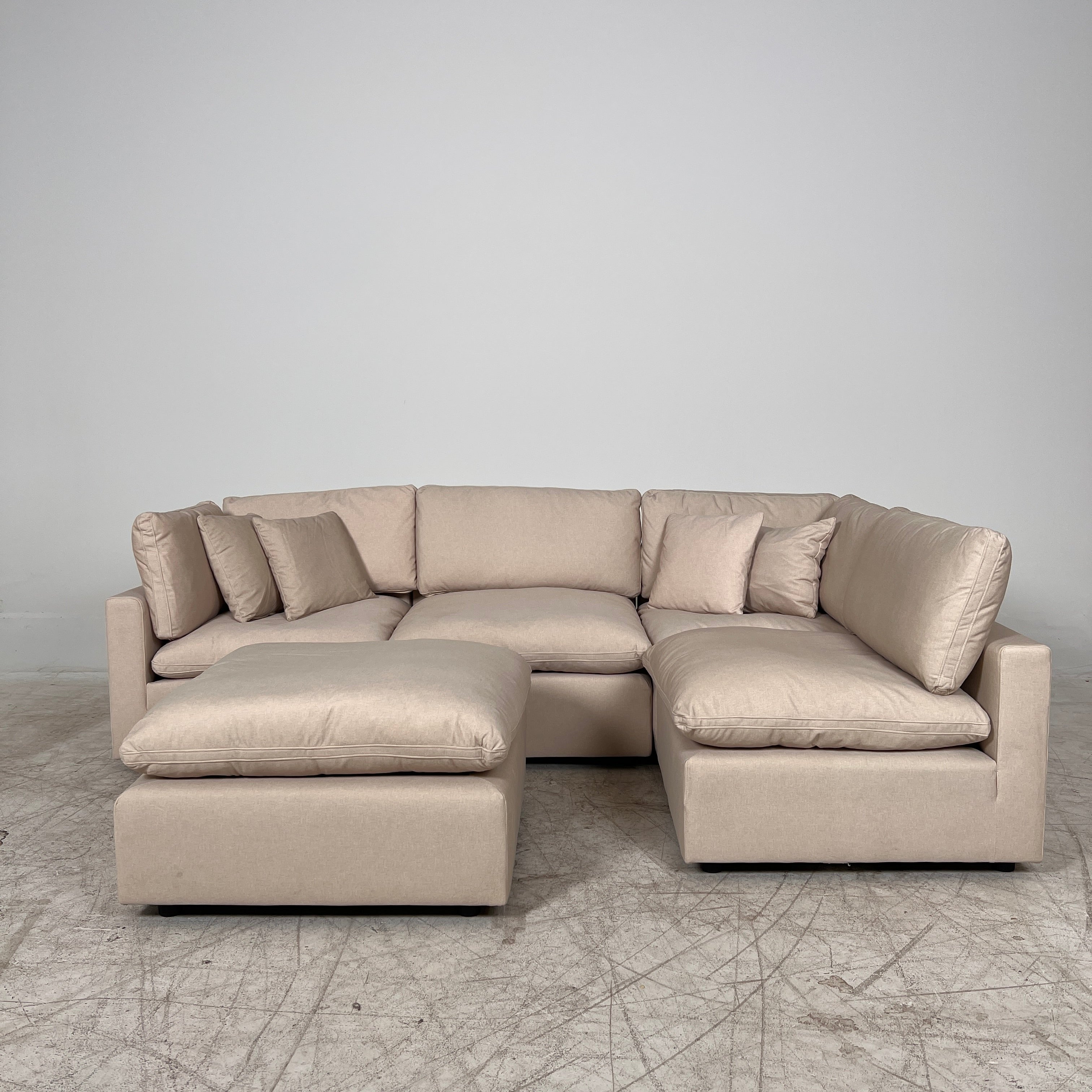 CasaBella Nessa cloud sectional. Modular L shaped sofa couch. Delivery available