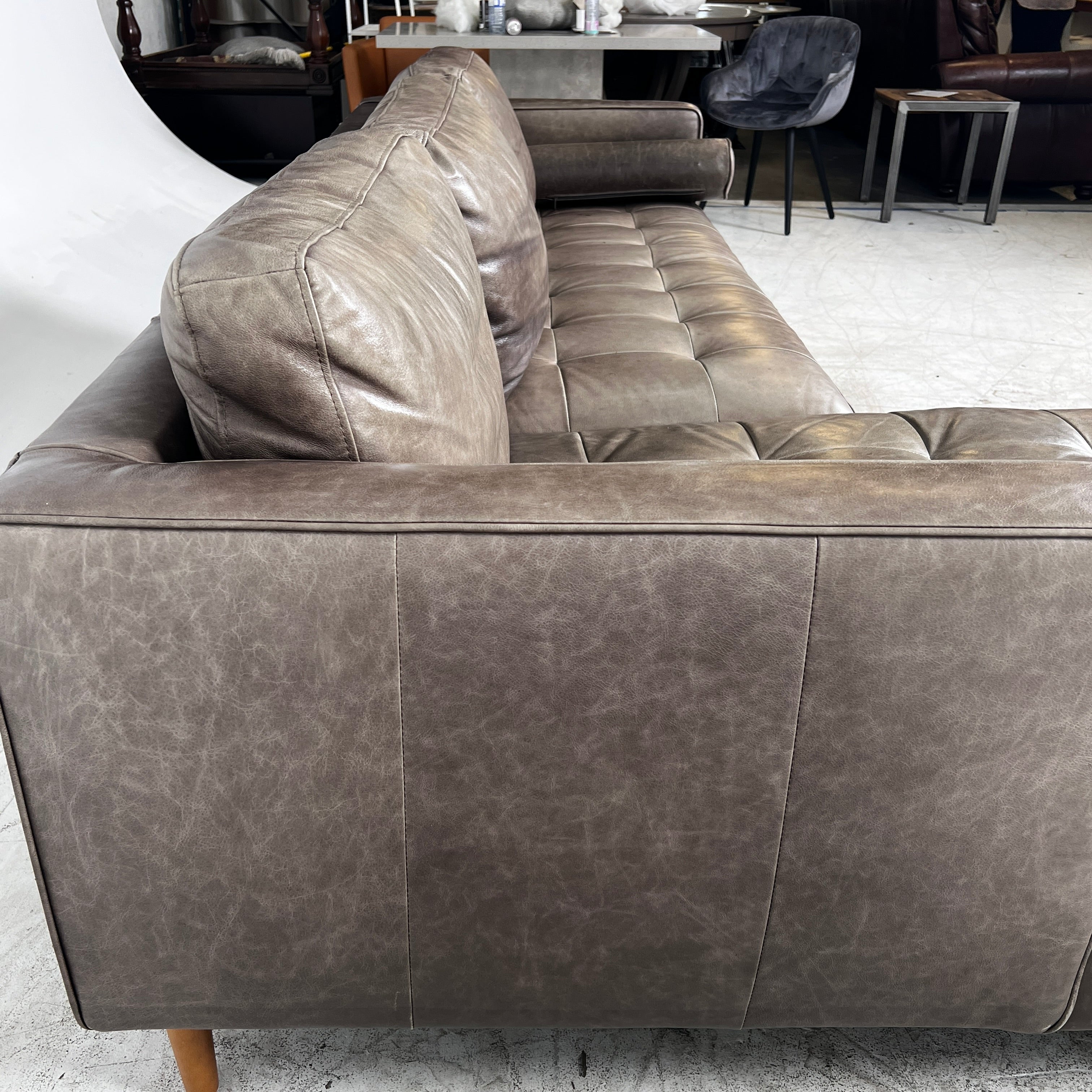 Structube Kinsey leather Sectional. L shaped sofa couch. Delivery available