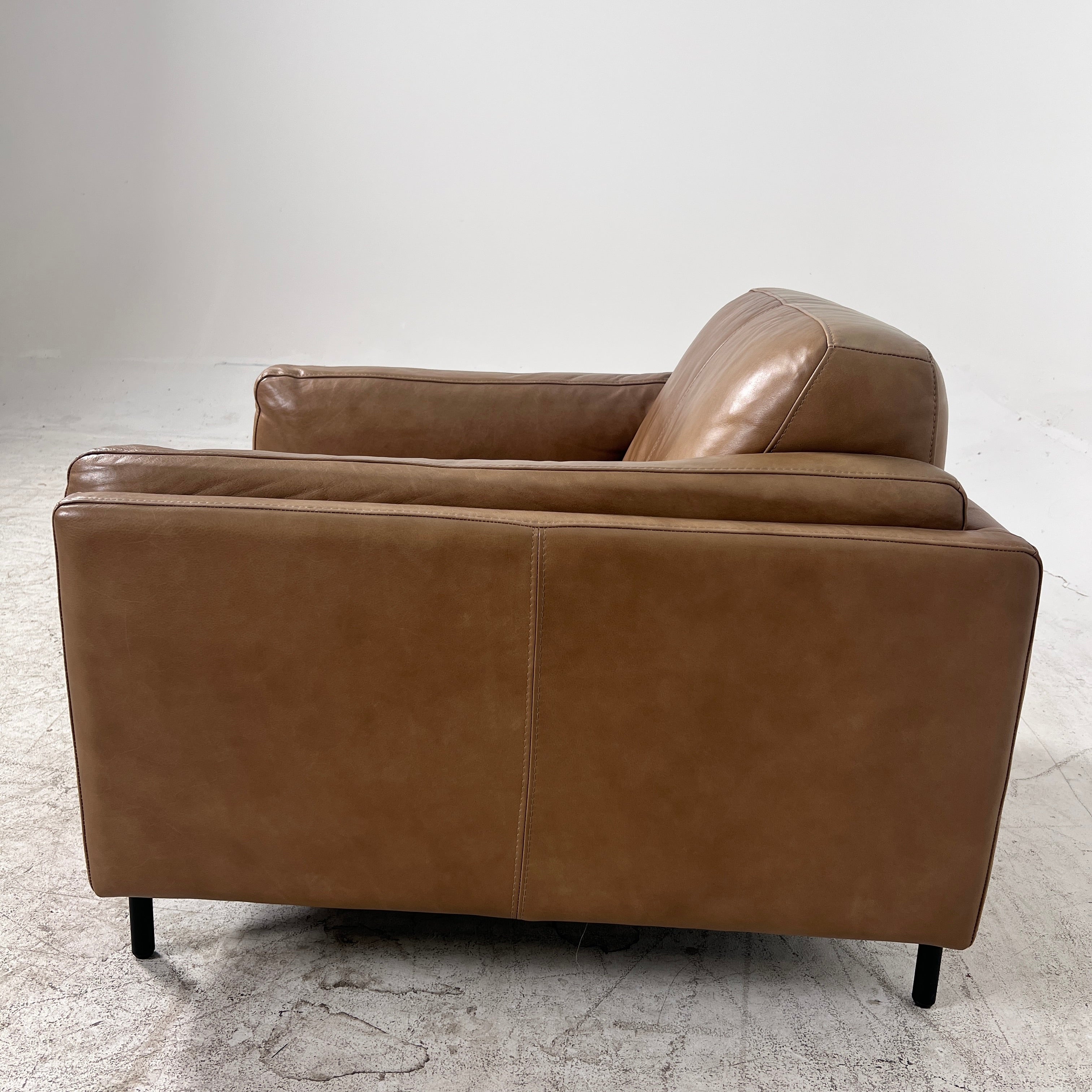 Urban Barn Renfrew leather Chair. Single armchair. Delivery Available