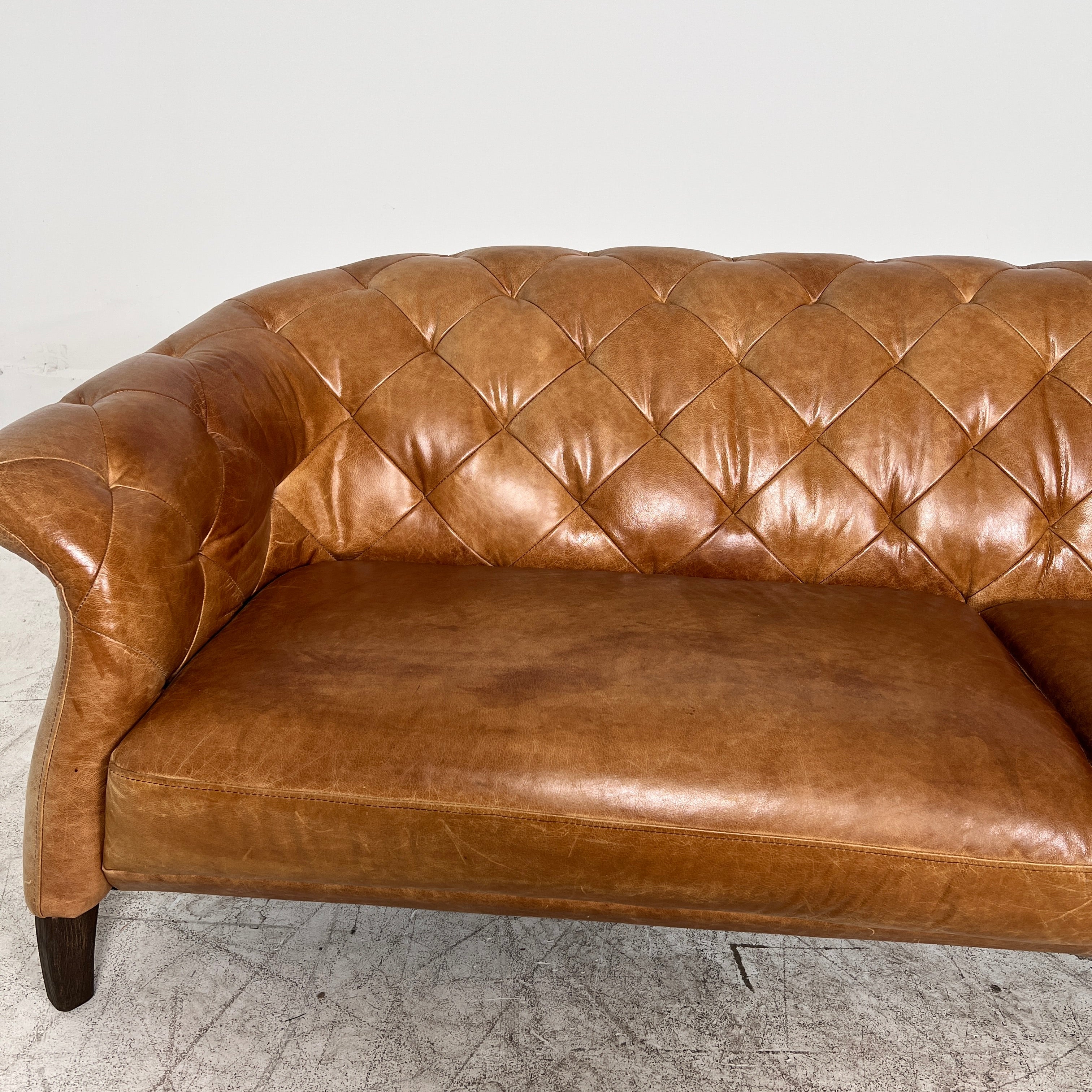 Sofa + Chaise sofa set. MCM leather 3 seater couch + Lounge. Delivery available