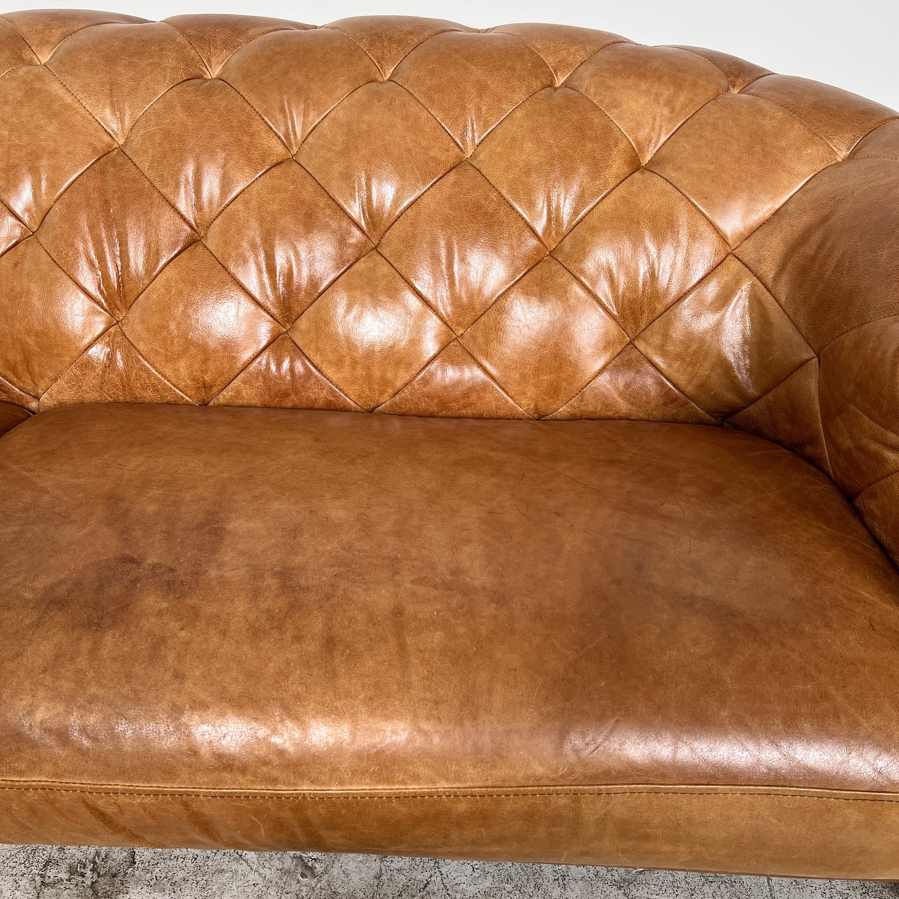 Sofa + Chaise sofa set. MCM leather 3 seater couch + Lounge. Delivery available