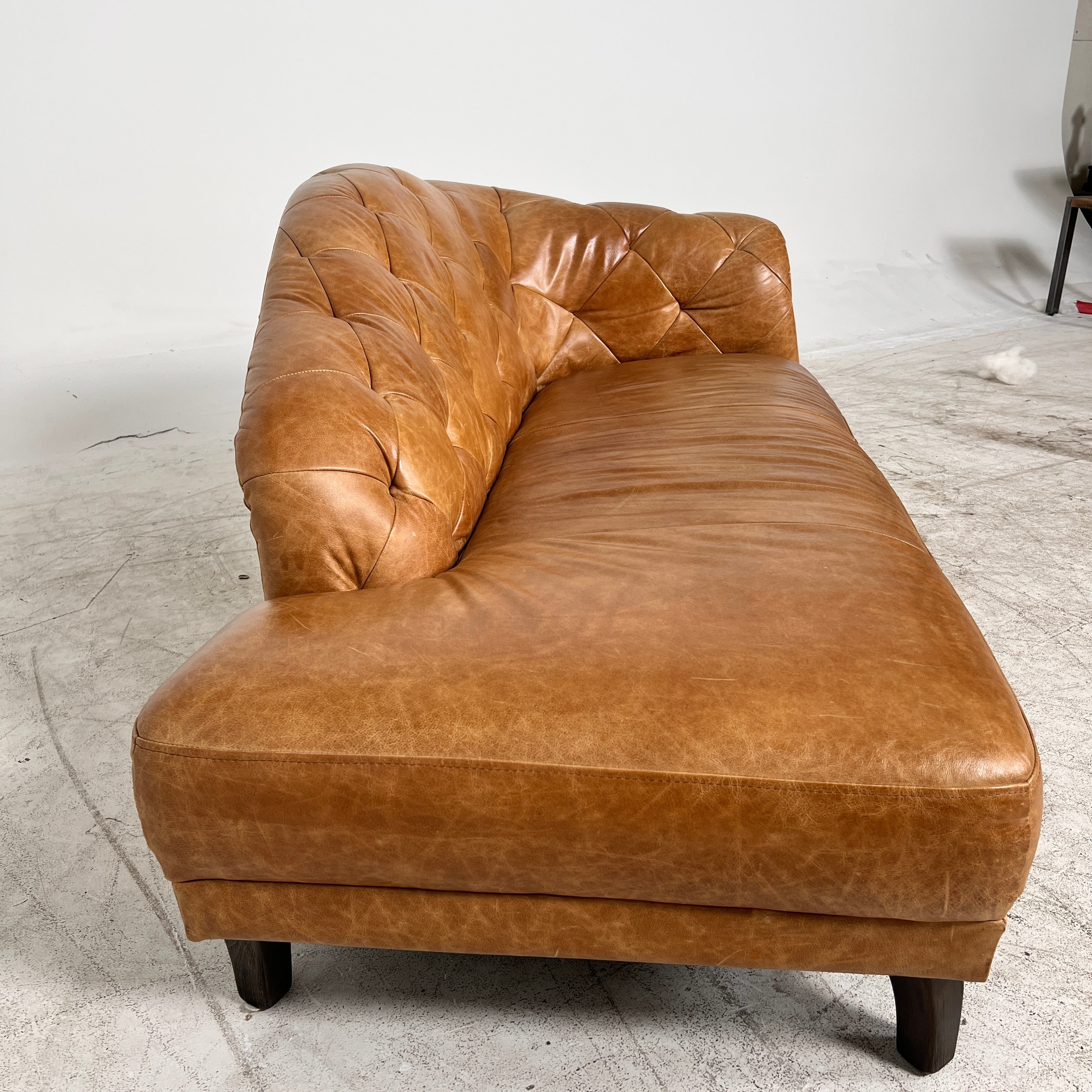 Sofa + Chaise sofa set. MCM leather 3 seater couch + Lounge. Delivery available