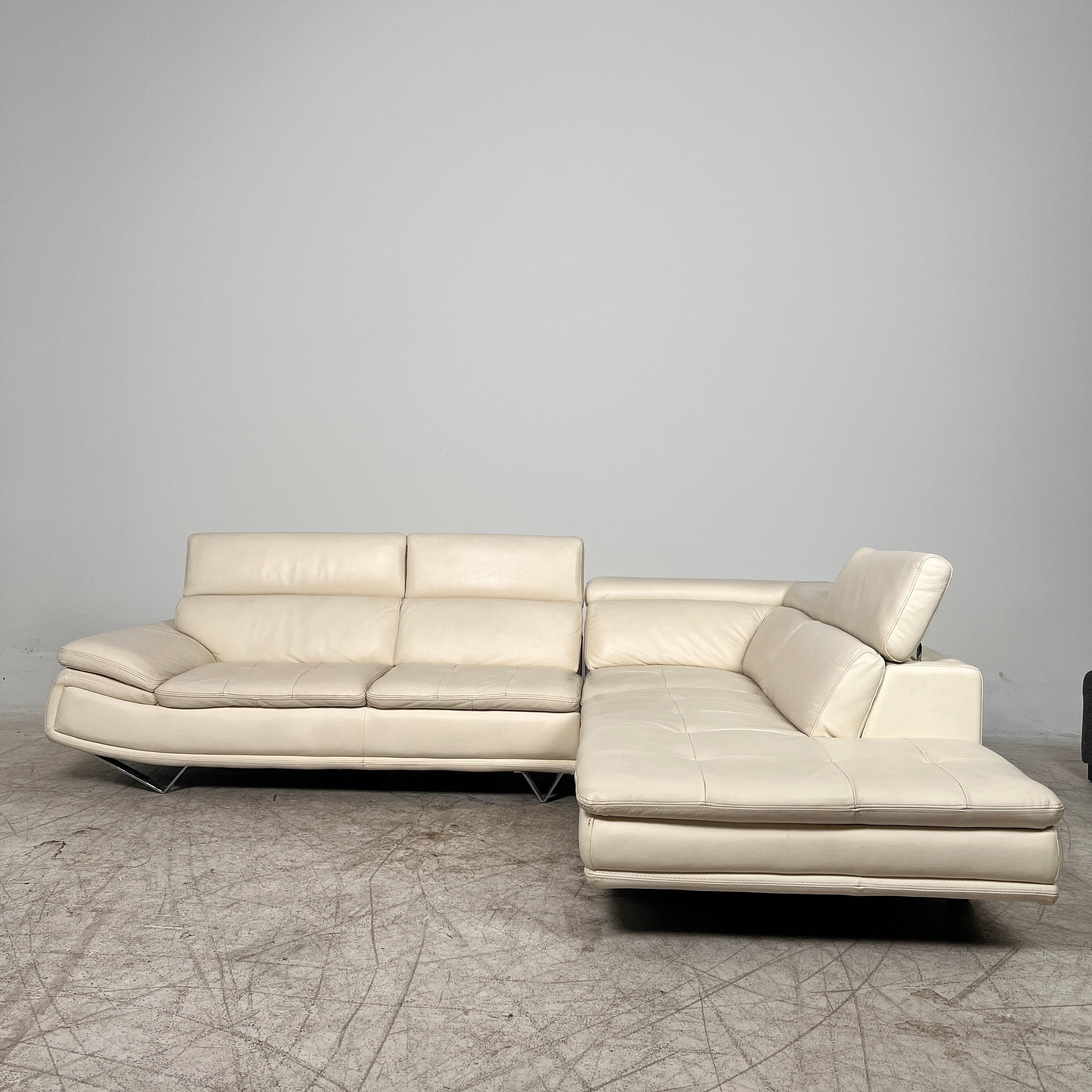 Scan Design Leather sectional. L shaped sofa couch. Delivery available