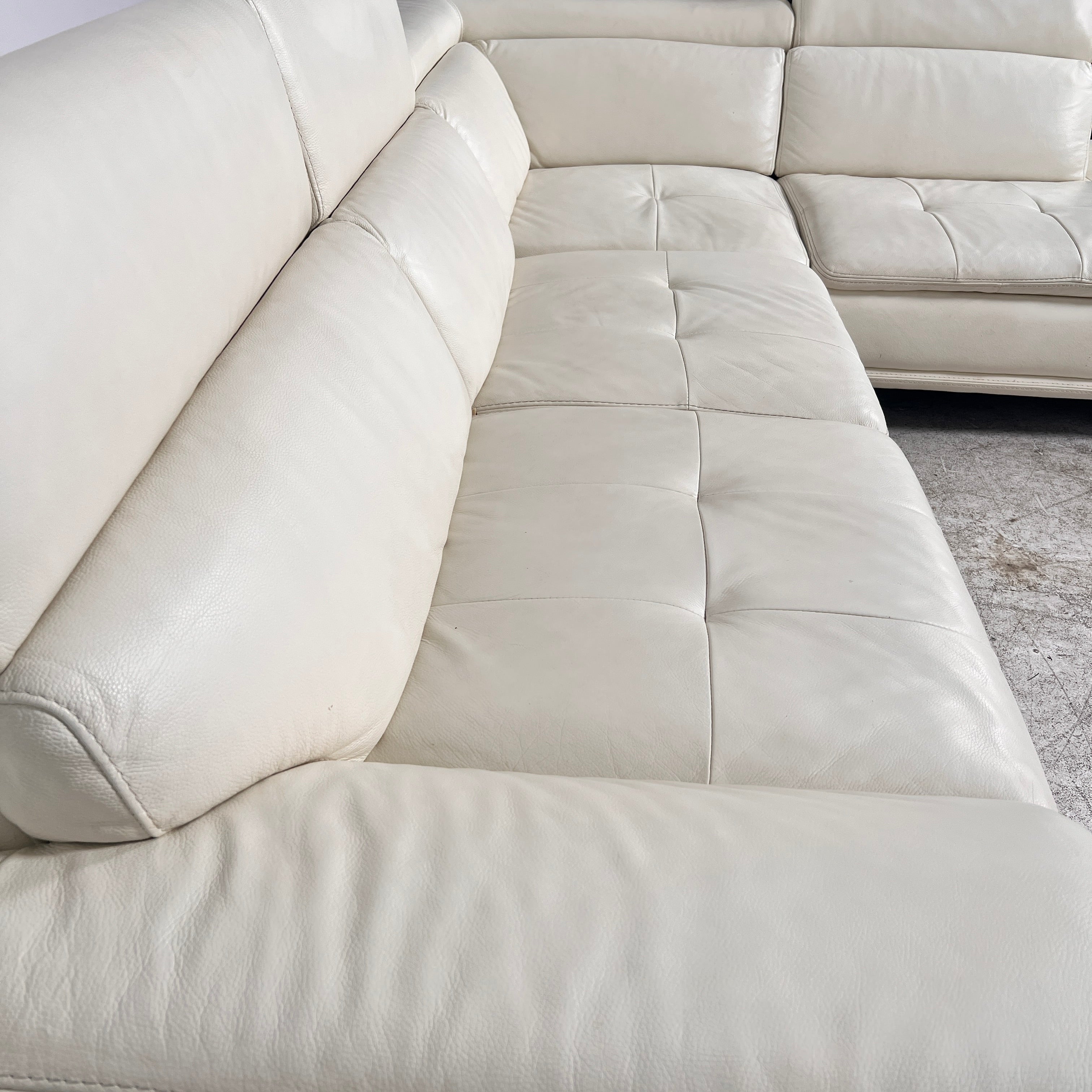 Scan Design Leather sectional. L shaped sofa couch. Delivery available