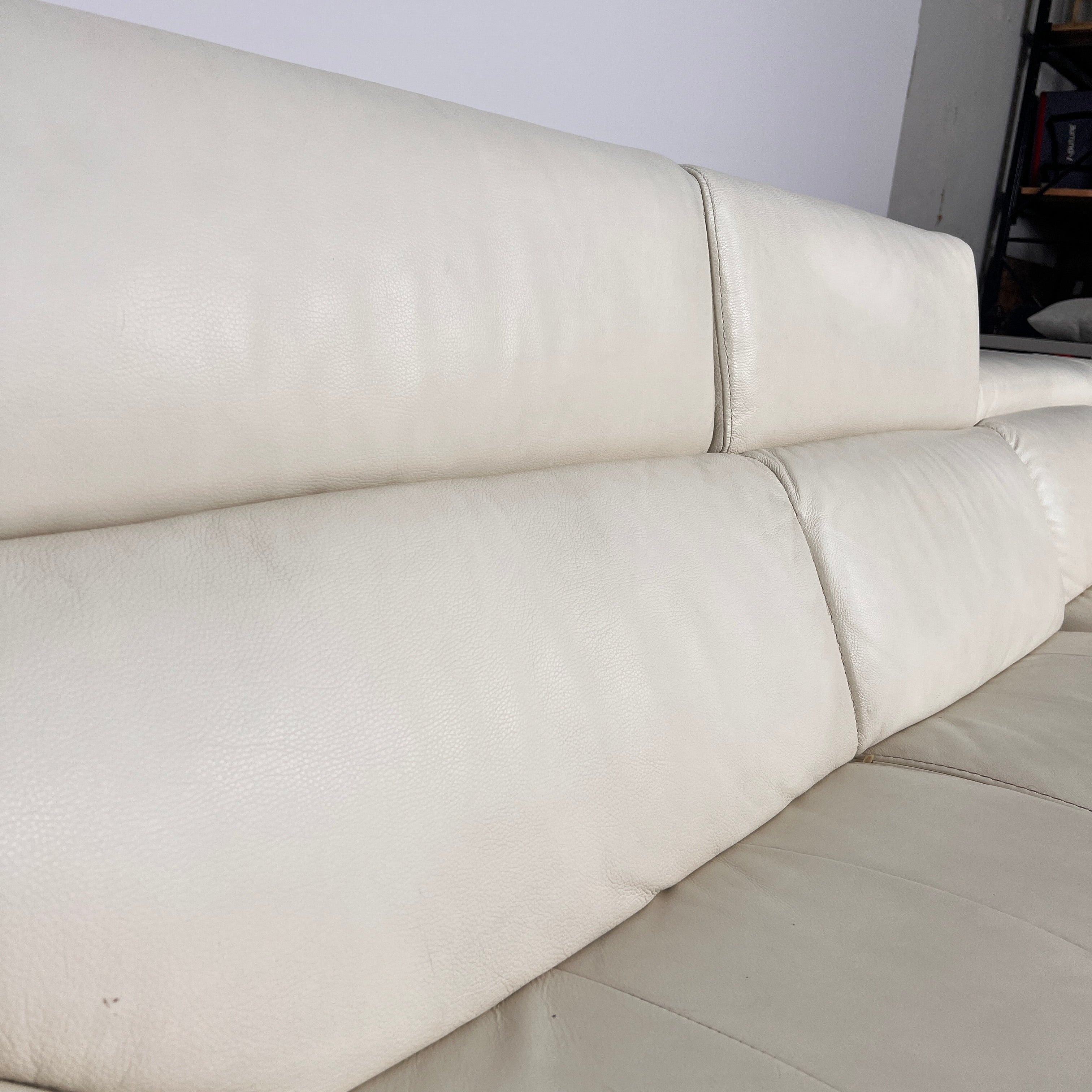 Scan Design Leather sectional. L shaped sofa couch. Delivery available