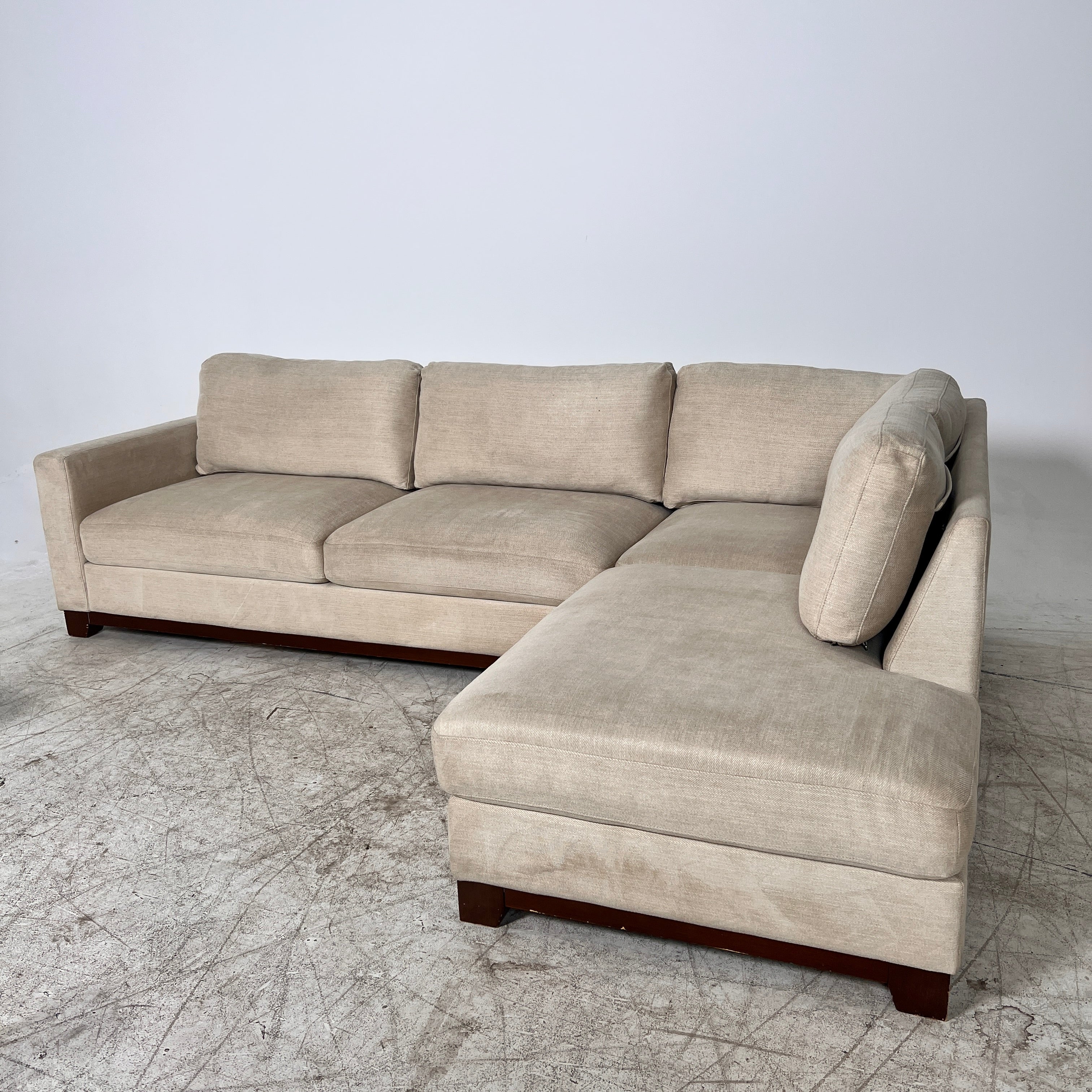 Thomasville Sectional + matching ottoman. L shaped sofa couch. Delivery available