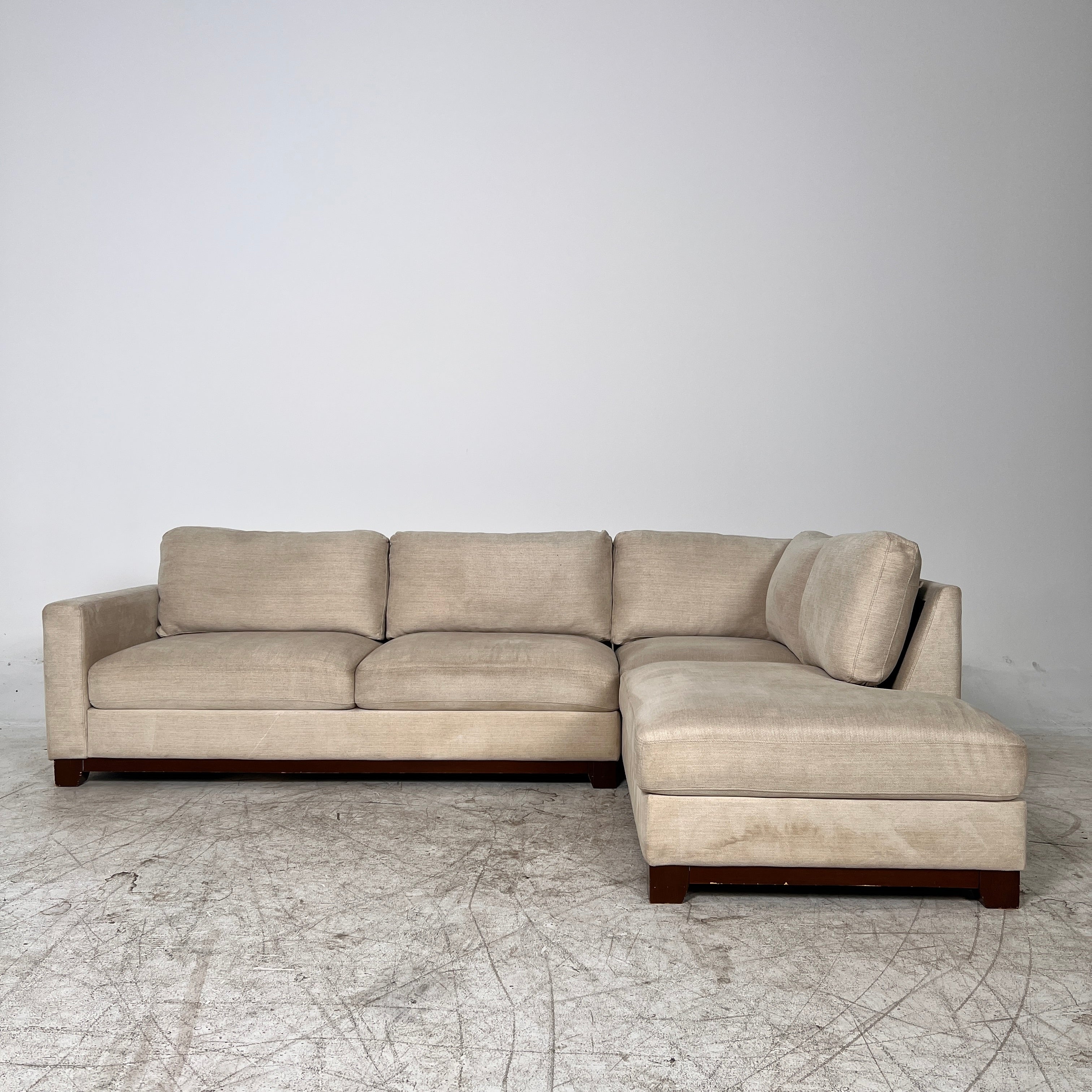 Thomasville Sectional + matching ottoman. L shaped sofa couch. Delivery available