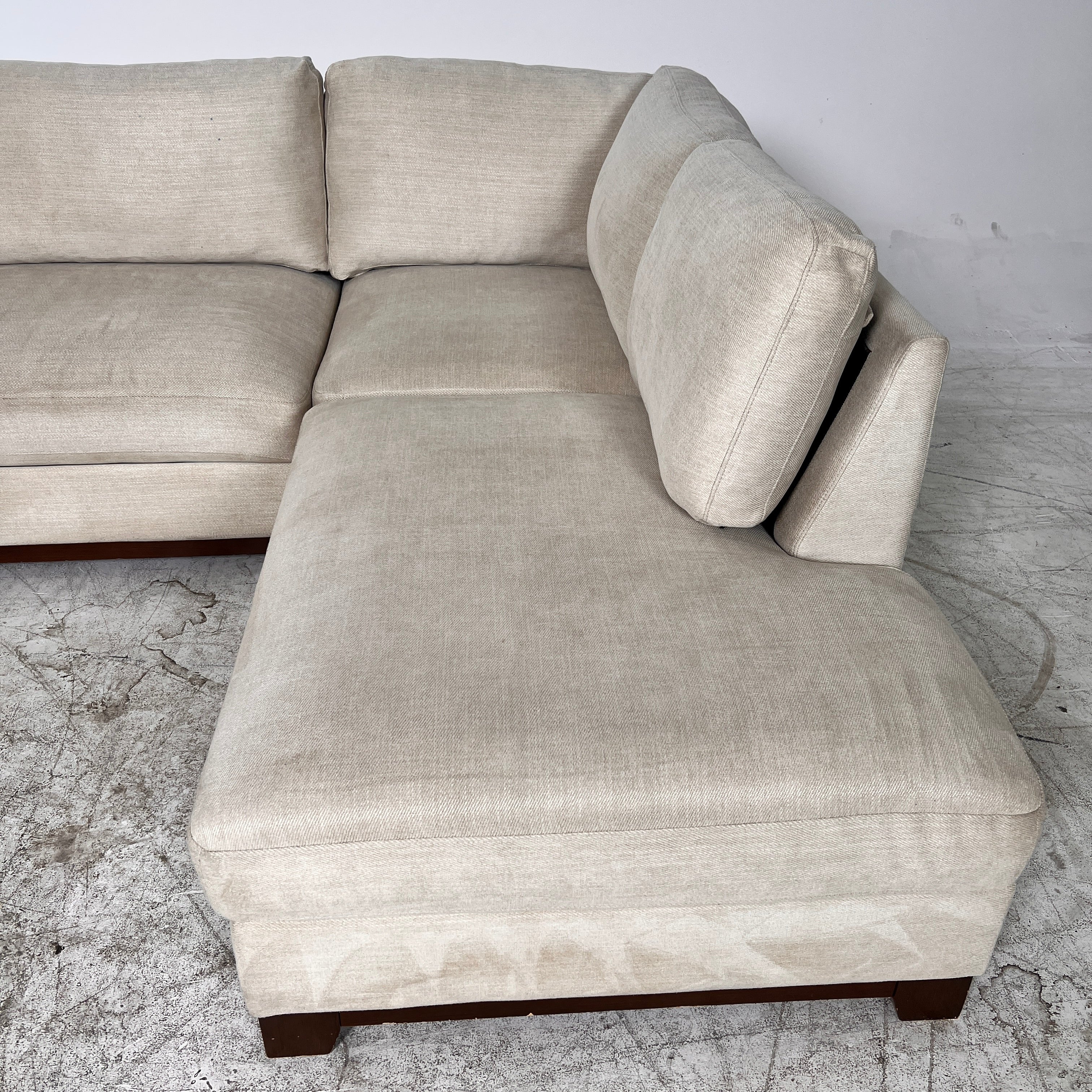 Thomasville Sectional + matching ottoman. L shaped sofa couch. Delivery available