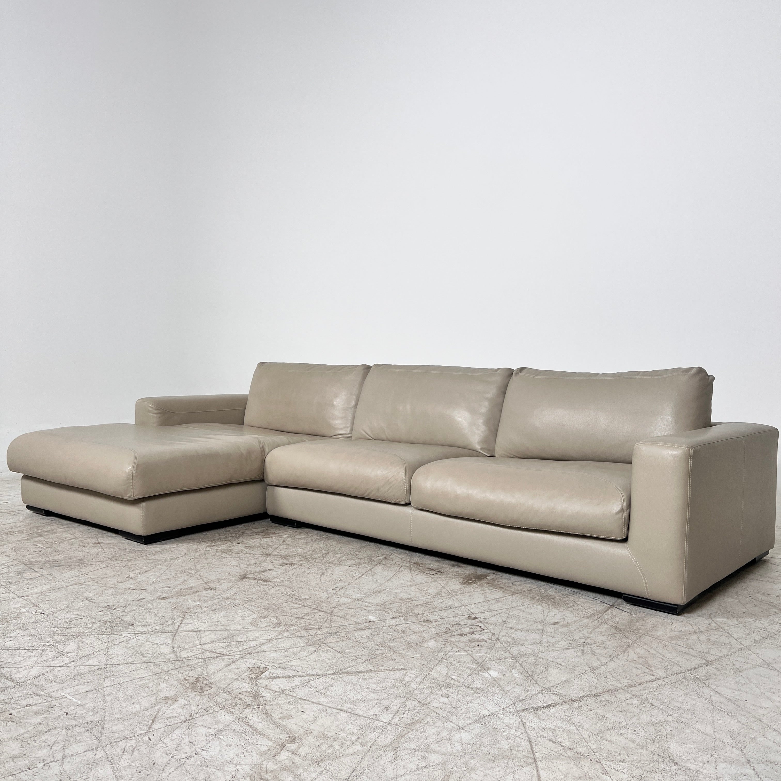 Buttercup Leather L shaped sofa couch. High End sofa couch. delivery available