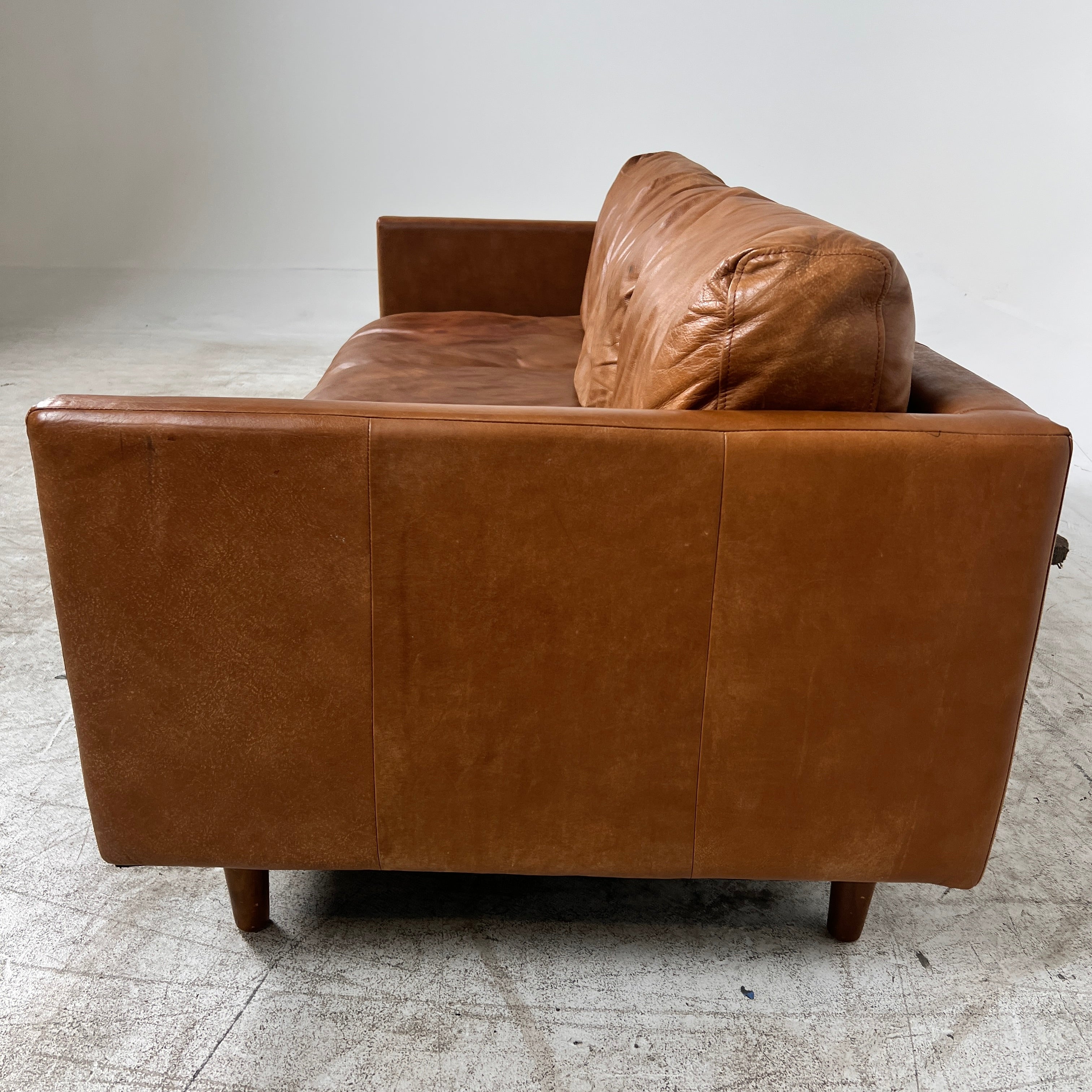 Article Nirvana 3 seater Sofa couch. Down filled MCM leather couch. delivery available