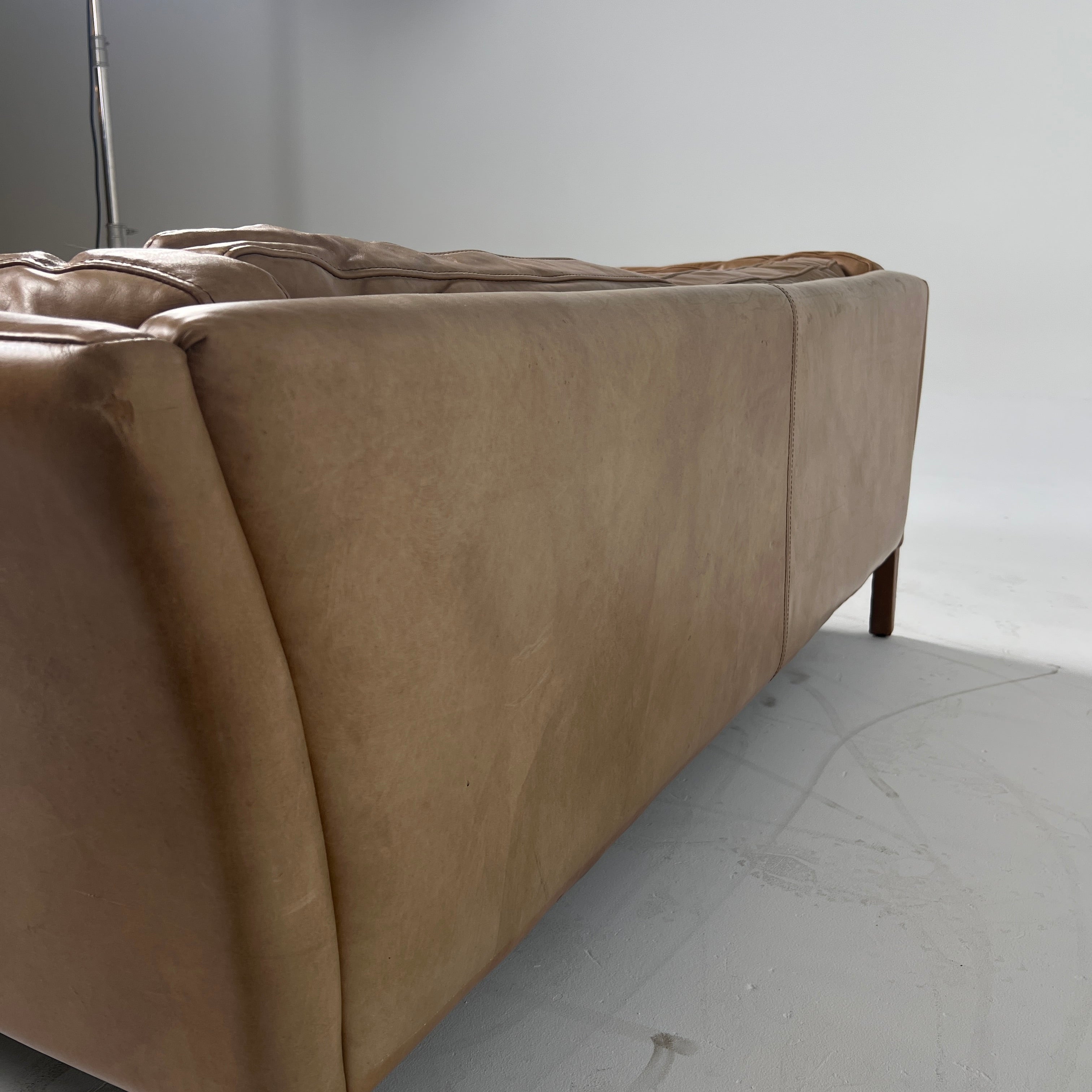 Restoration Hardware Sorensen leather Sofa. Rh leather loveseat. Delivery available