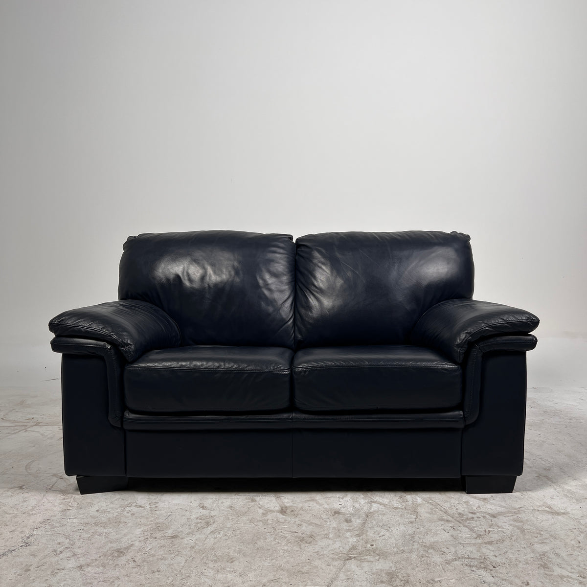 Scan Design Leather loveseat. Genuine leather sofa couch. Delivery available