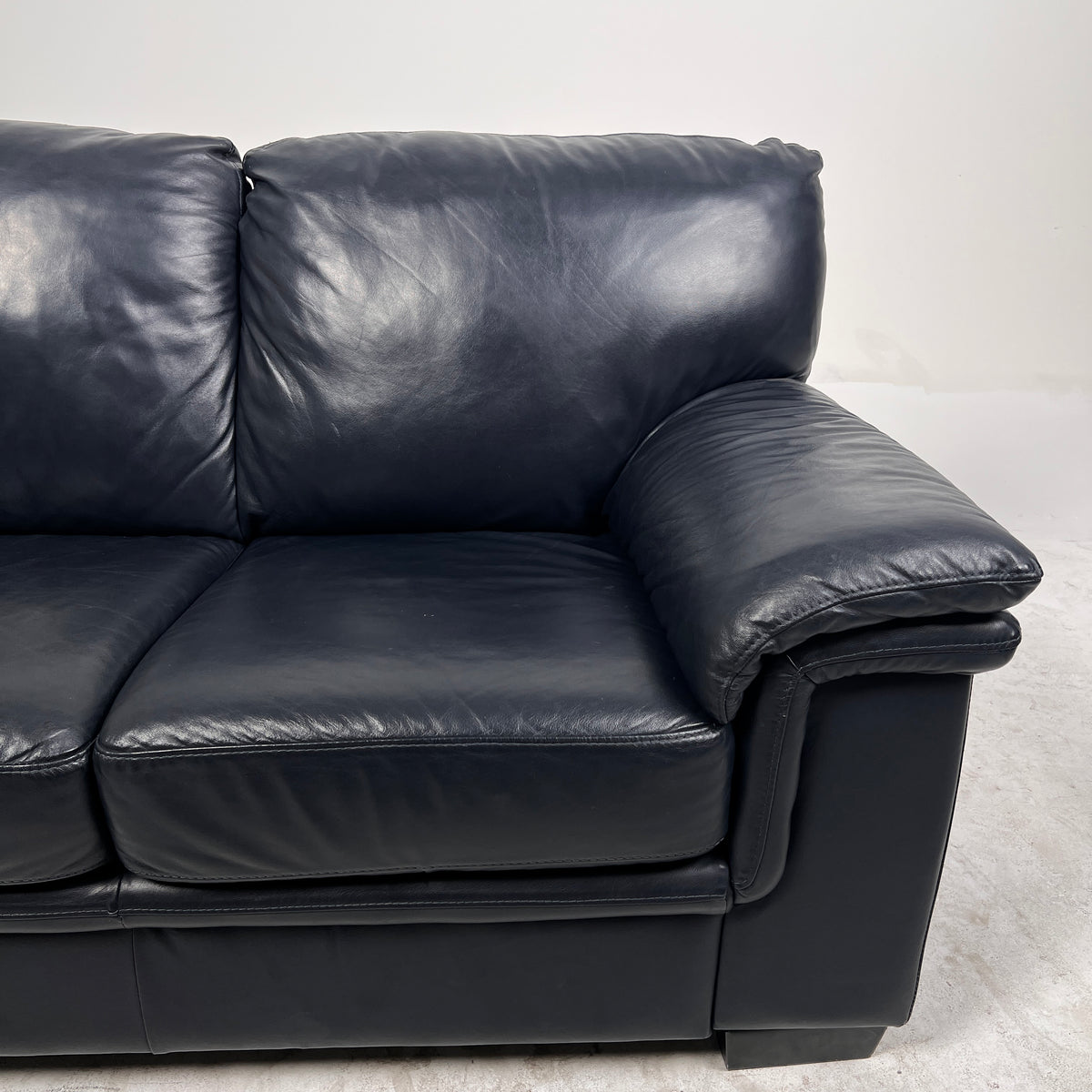 Scan Design Leather loveseat. Genuine leather sofa couch. Delivery available