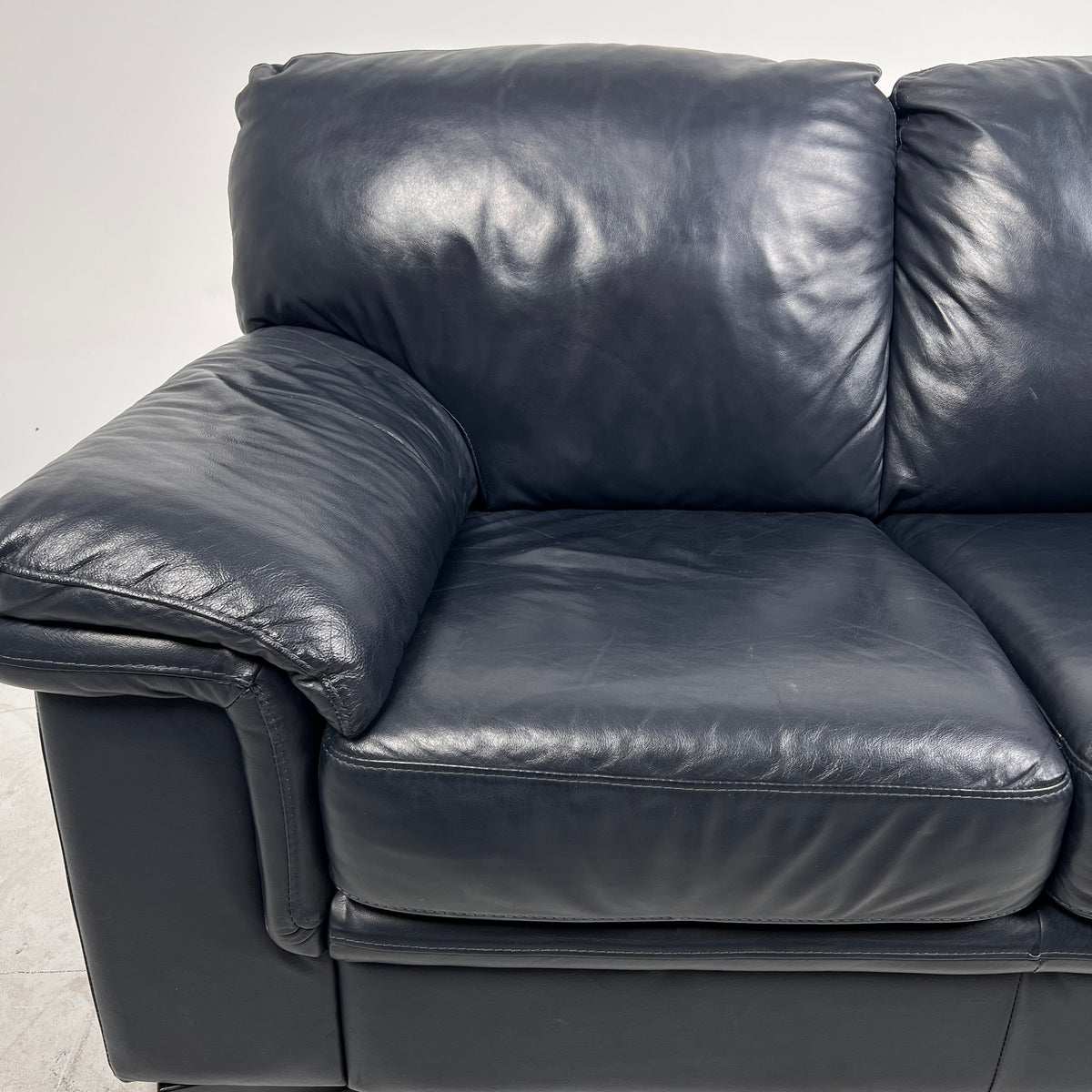 Scan Design Leather loveseat. Genuine leather sofa couch. Delivery available