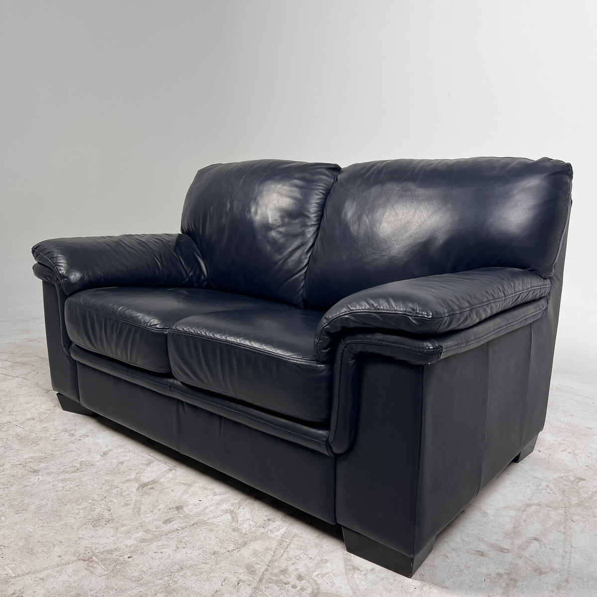 Scan Design Leather loveseat. Genuine leather sofa couch. Delivery available