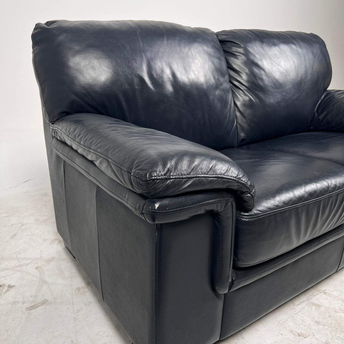 Scan Design Leather loveseat. Genuine leather sofa couch. Delivery available