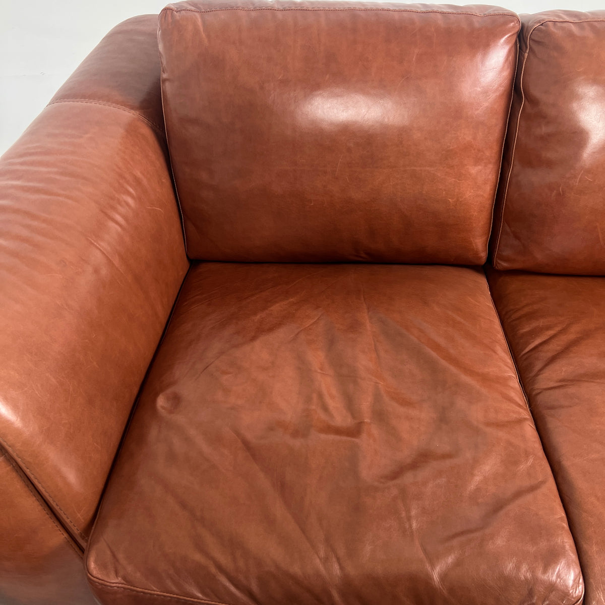 Calia Italia Leather Sofa Set. Aniline leather 3+2 Couch set. Delivery available