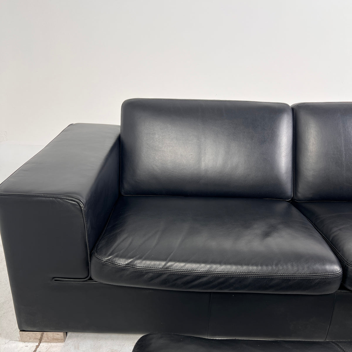 Down Filled Leather Sectional. L shaped sofa couch. Delivery available