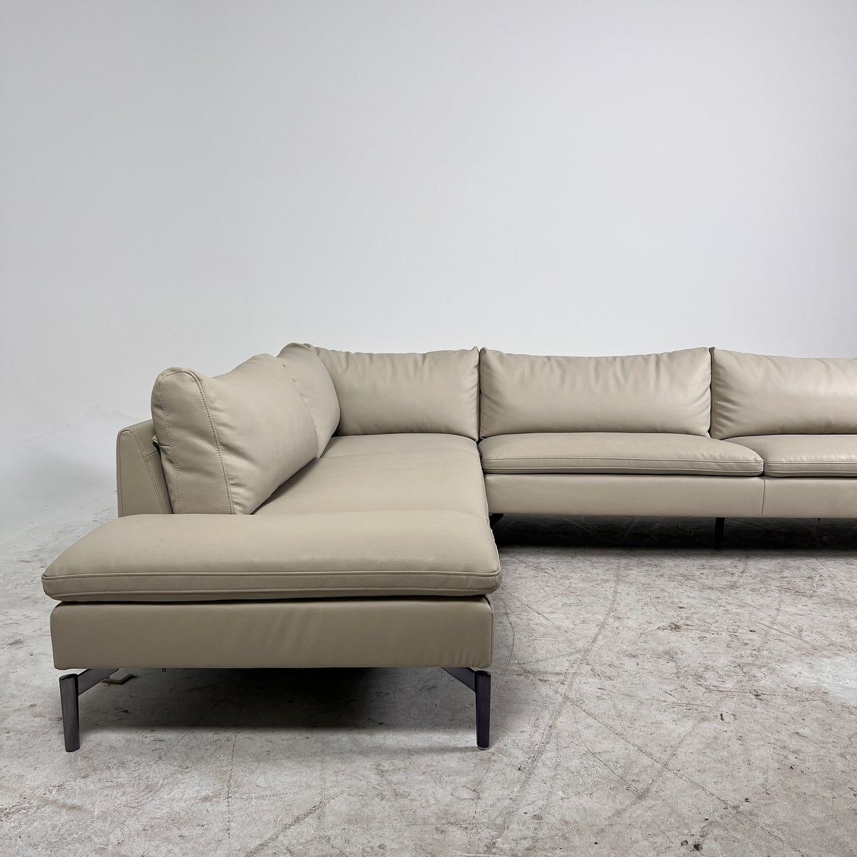 Structube Toscan Leather Sectional. Faux leather L shaped sofa couch. Delivery available