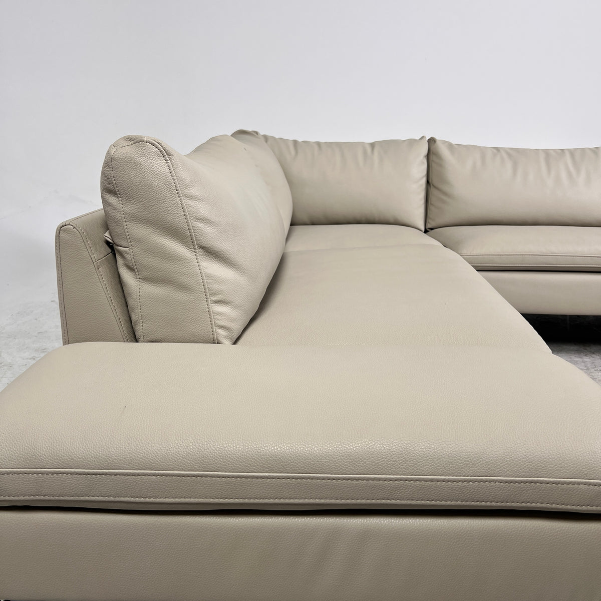 Structube Toscan Leather Sectional. Faux leather L shaped sofa couch. Delivery available