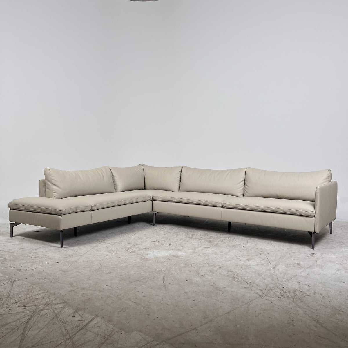 Structube Toscan Leather Sectional. Faux leather L shaped sofa couch. Delivery available