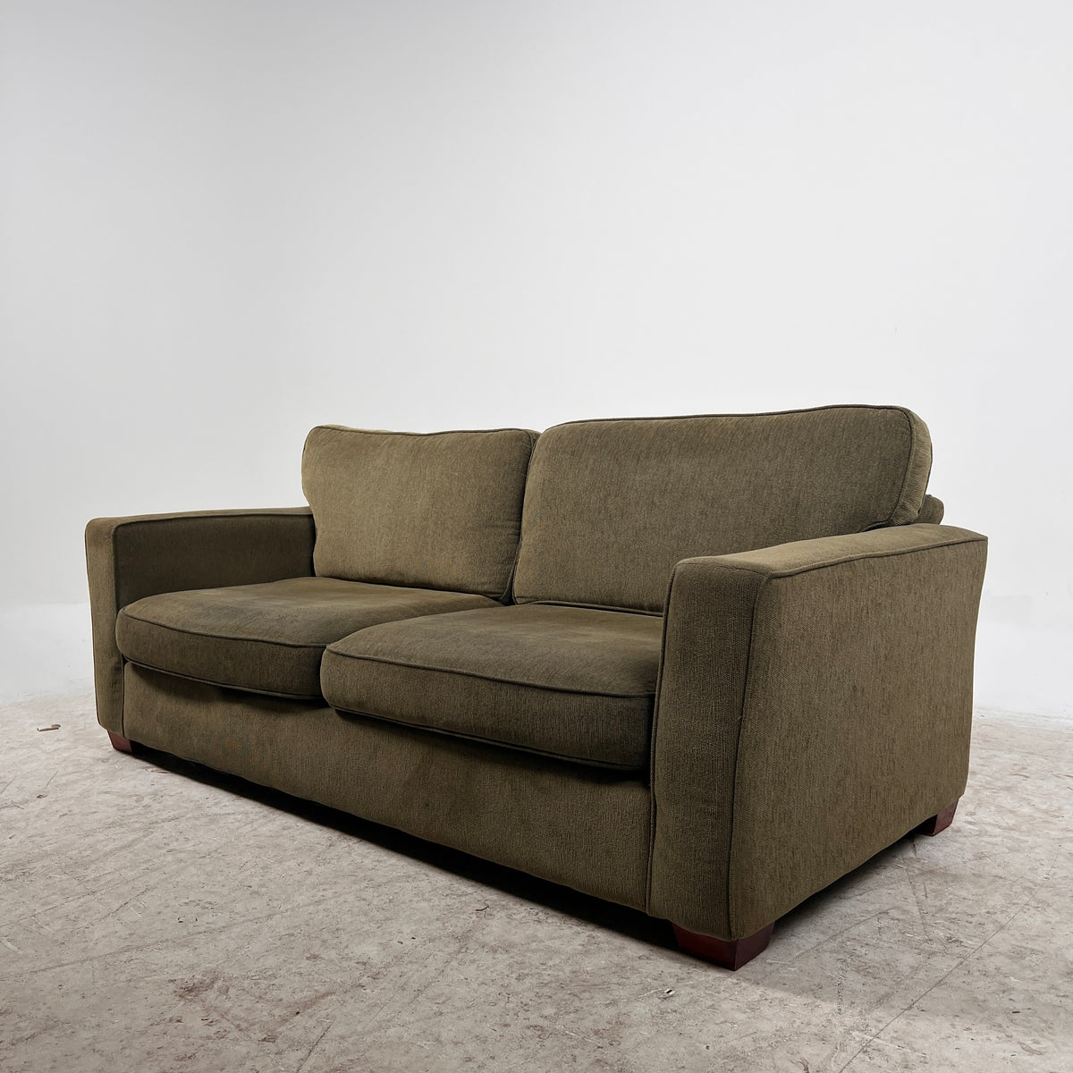Green 3 seater couch. sofa $150 bucks. We can deliver