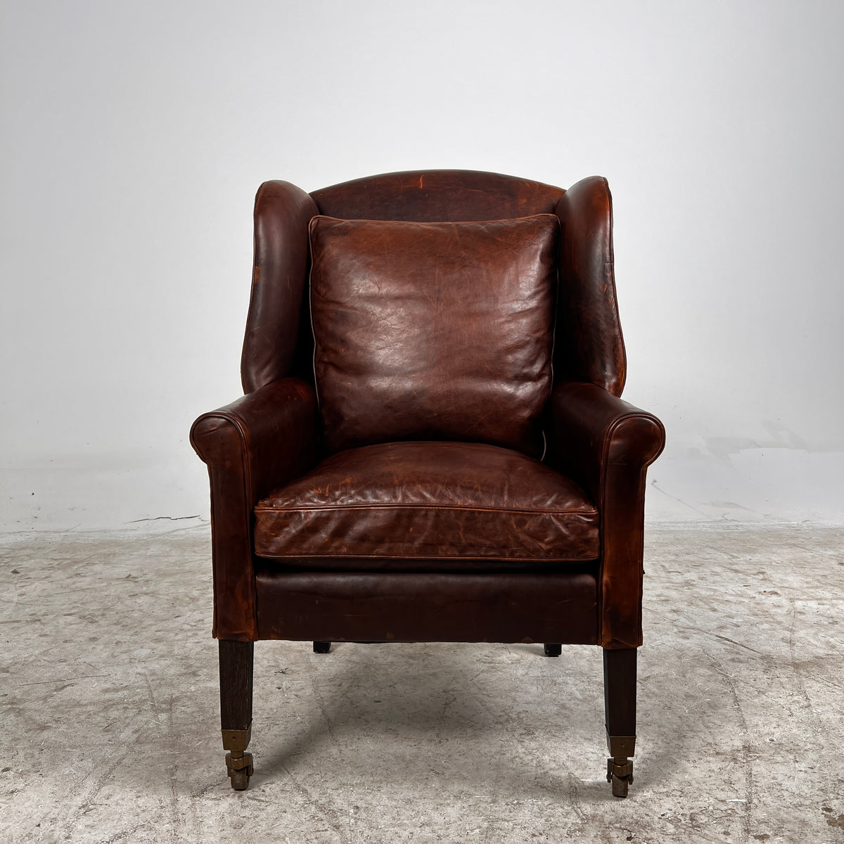 Restoration Hardware Wing Back Leather Chair. RH Armchair. delivery available
