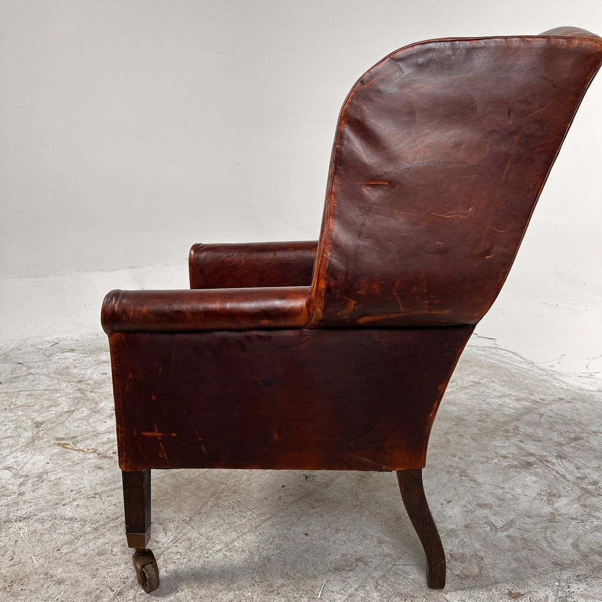 Restoration Hardware Wing Back Leather Chair. RH Armchair. delivery available