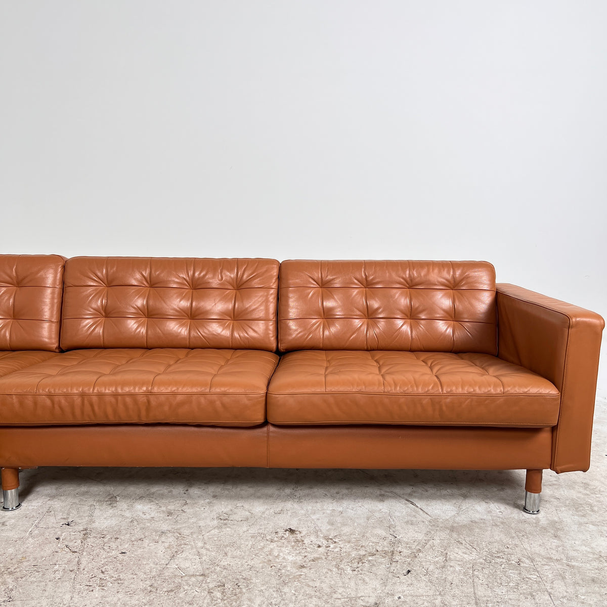 Ikea Morabo Sectional. Cognac Leather L shaped sofa couch. Delivery available