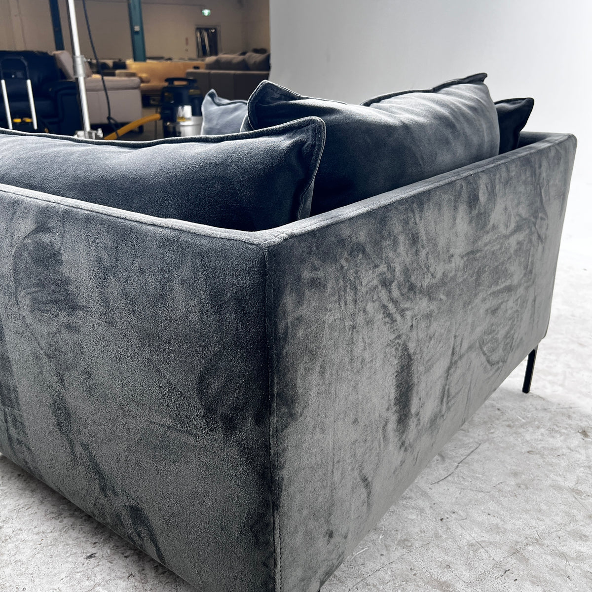 Kode Velvet Sectional. High end L shaped sofa couch. delivery available