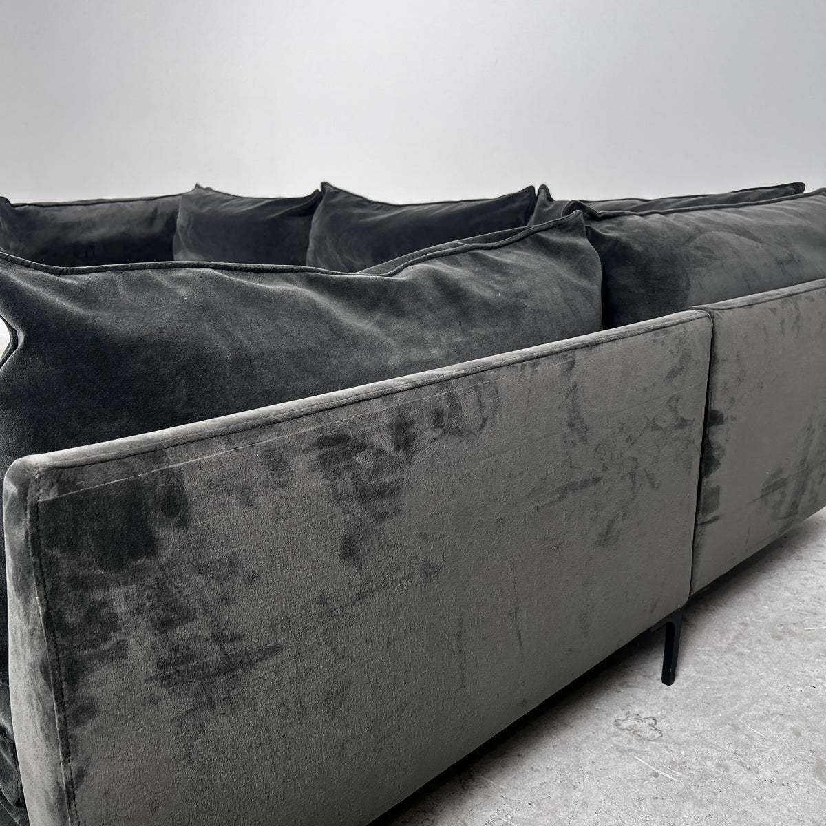 Kode Velvet Sectional. High end L shaped sofa couch. delivery available