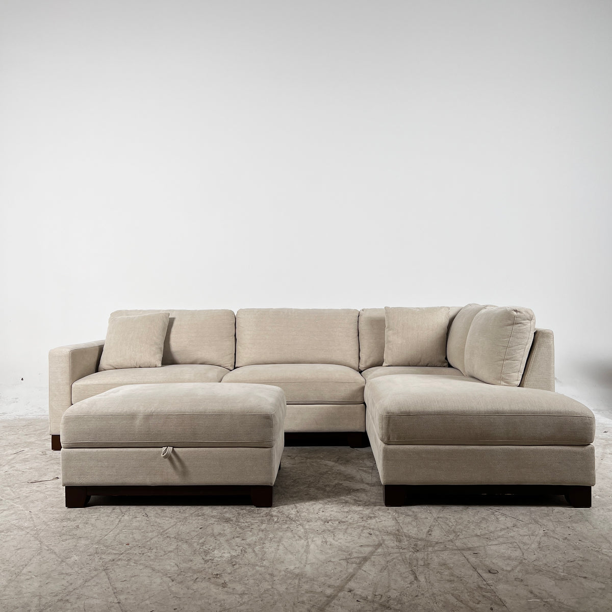 Thomasville Sectional + ottoman. L shaped sofa couch. Delivery available