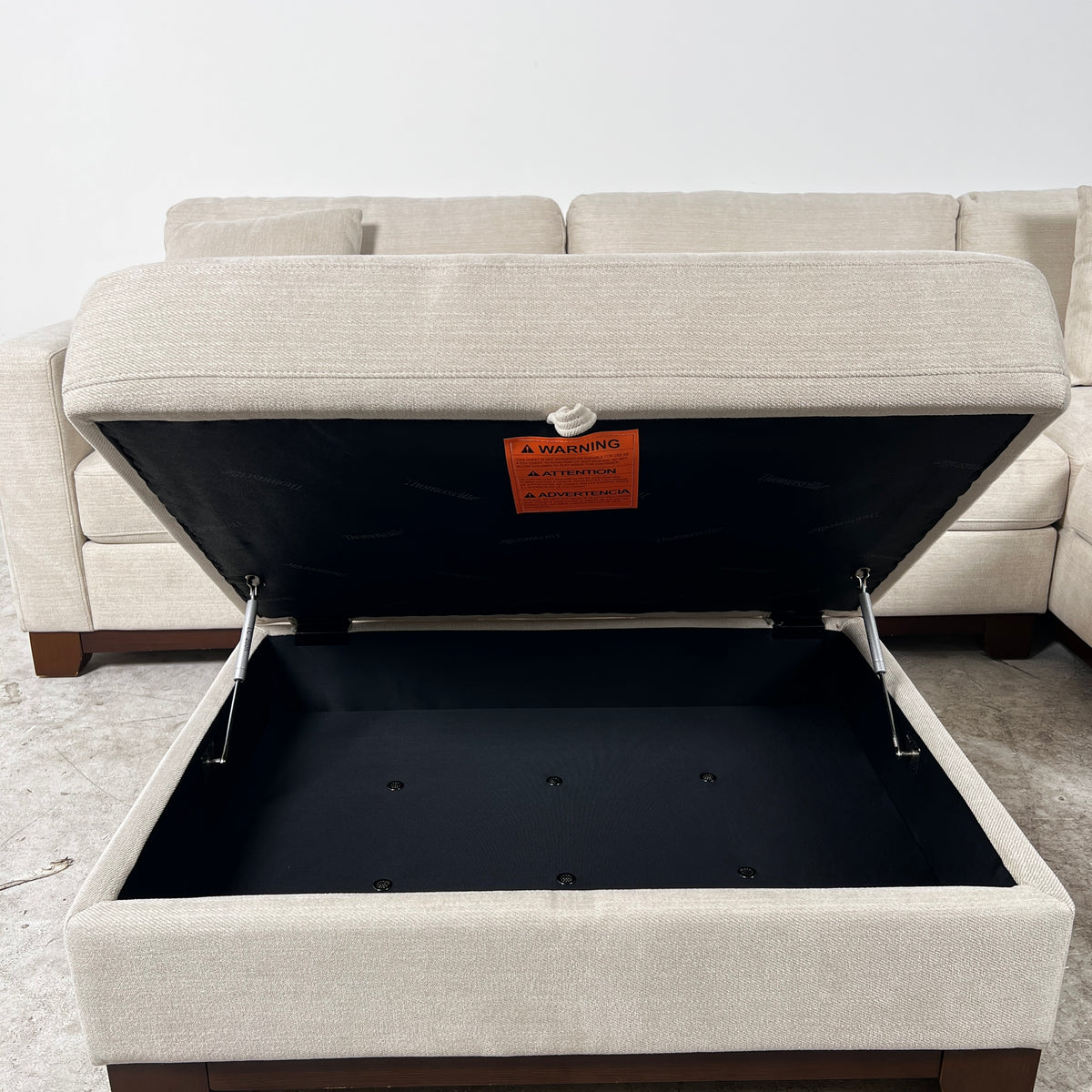 Thomasville Sectional + ottoman. L shaped sofa couch. Delivery available