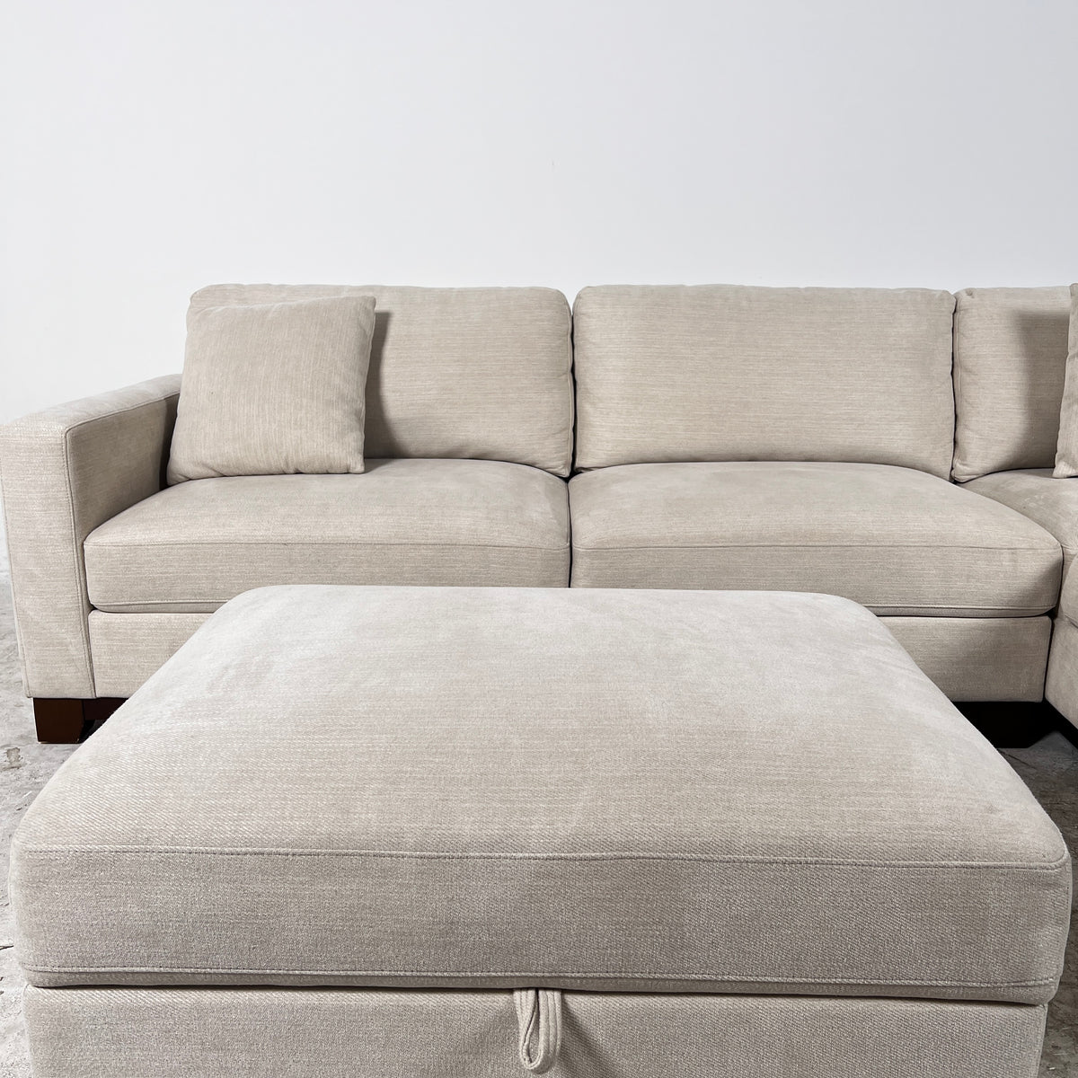 Thomasville Sectional + ottoman. L shaped sofa couch. Delivery available