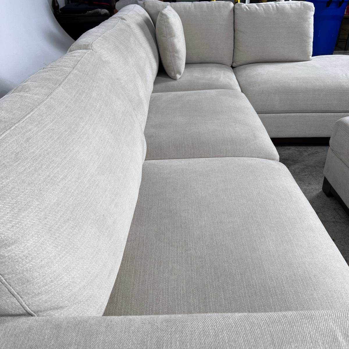 Thomasville Sectional + ottoman. L shaped sofa couch. Delivery available
