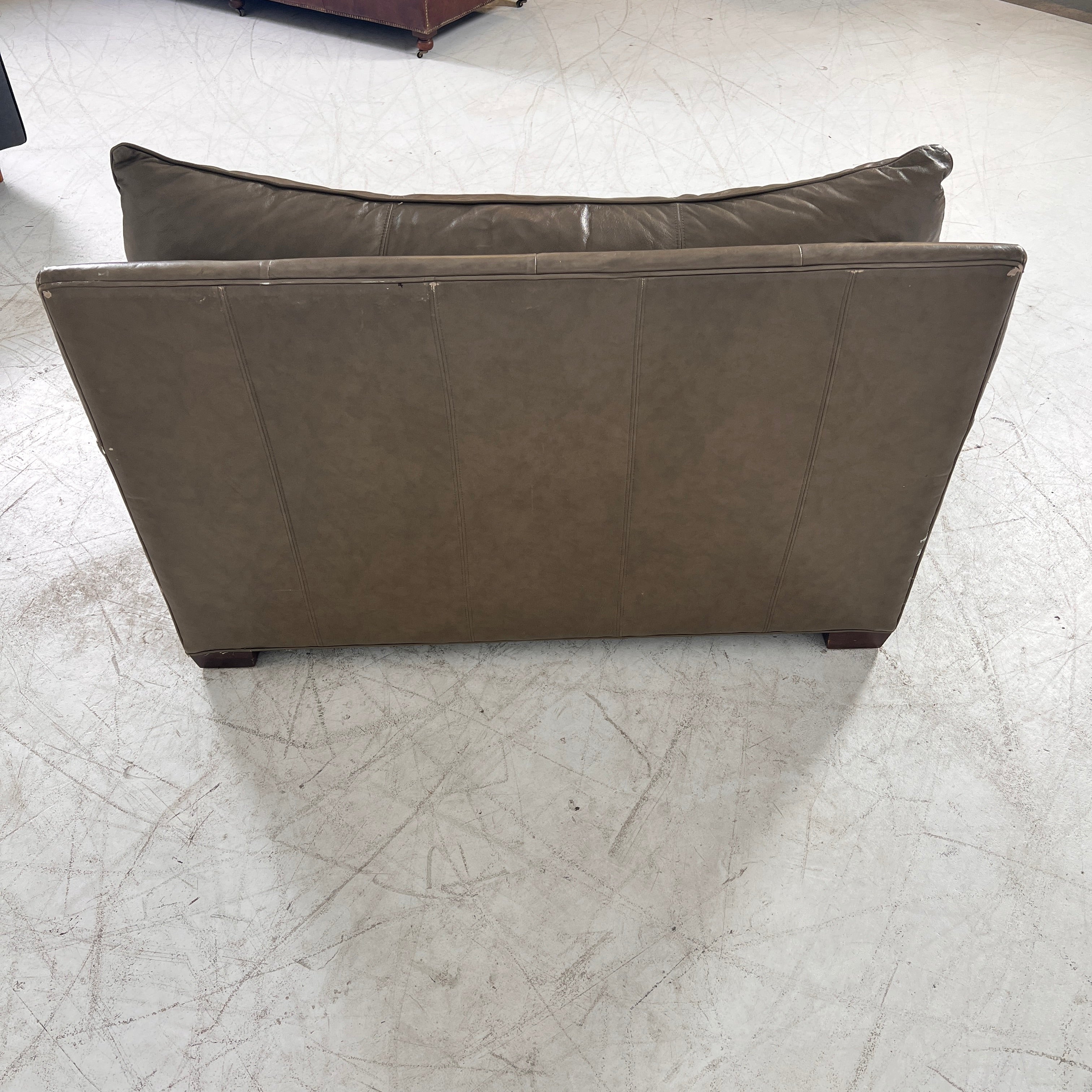 Pottery Barn Oversized leather chair. Giant vintage chair.