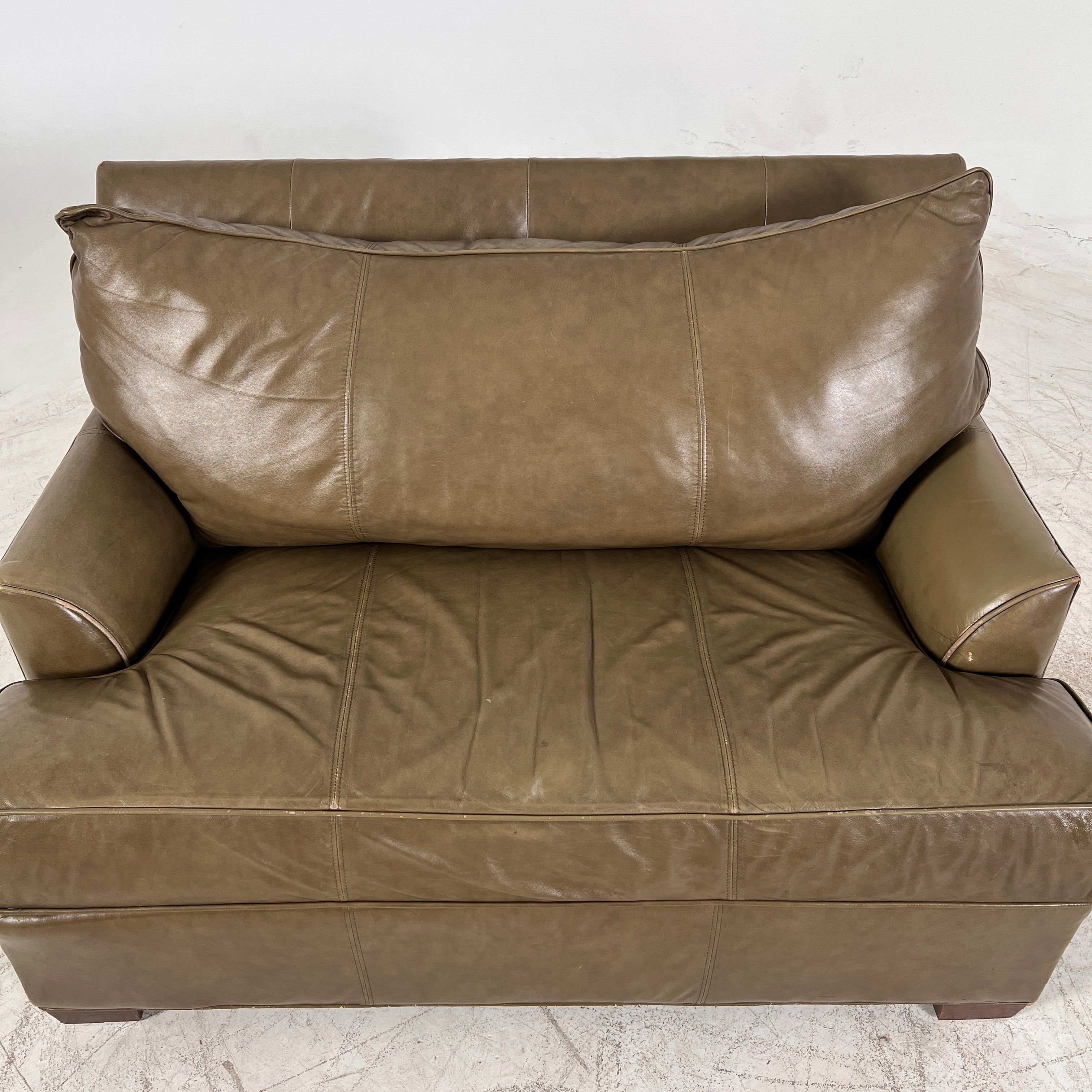 Pottery Barn Oversized leather chair. Giant vintage chair.