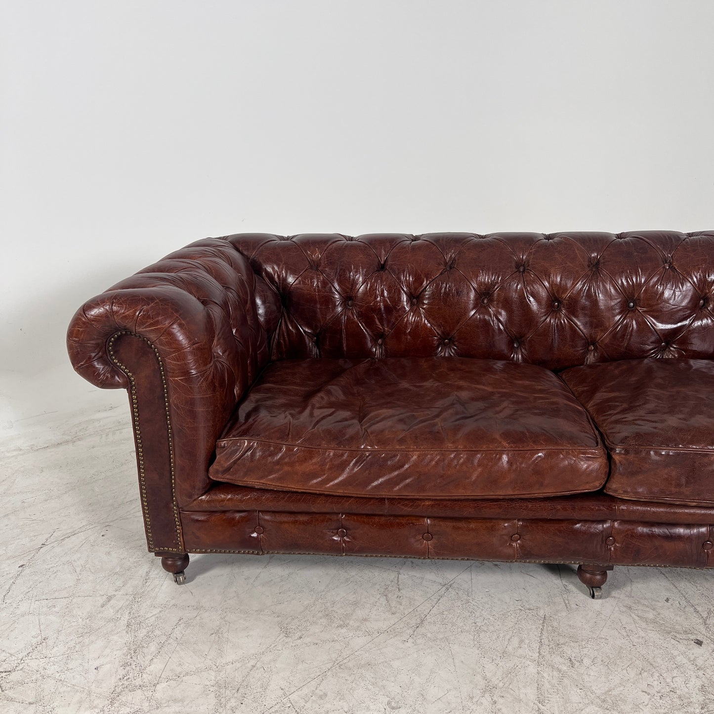 Restoration Hardware Chesterfield leather Sofa couch. Leather Rh