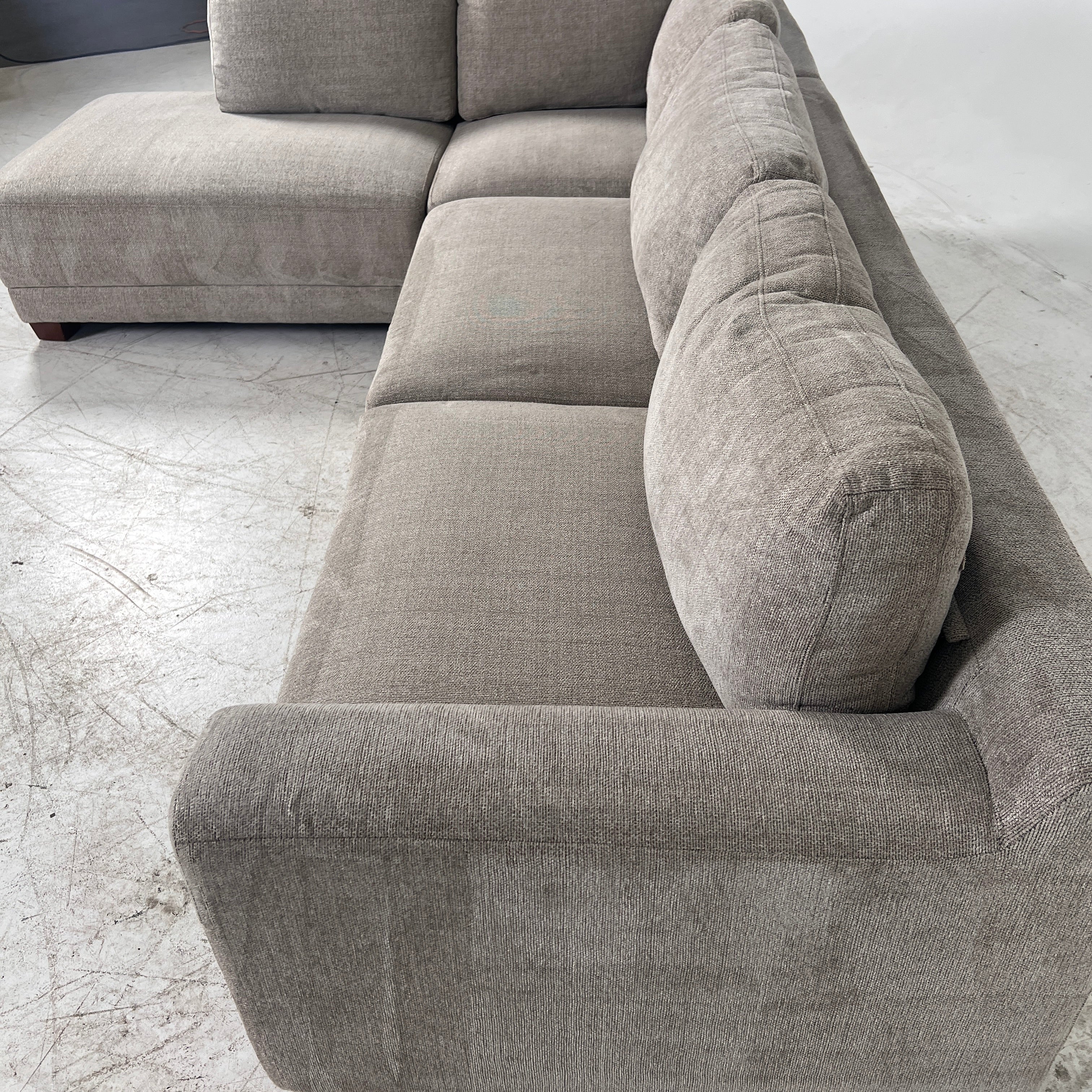 Thomasville Sectional From Costco. Beige L shaped sofa couch.