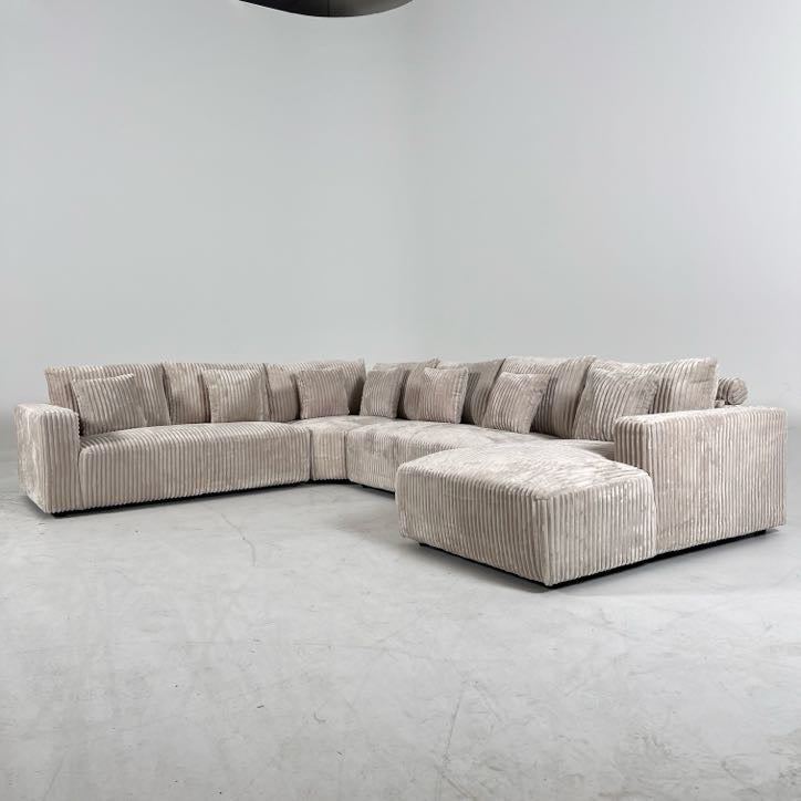 Bnib CasaBella sectional. Extra Large corduroy sofa couch.