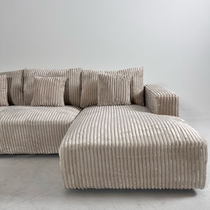 Bnib CasaBella sectional. Extra Large corduroy sofa couch.