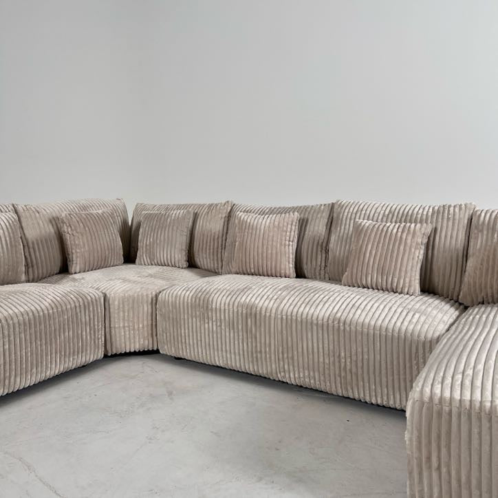 Bnib CasaBella sectional. Extra Large corduroy sofa couch.
