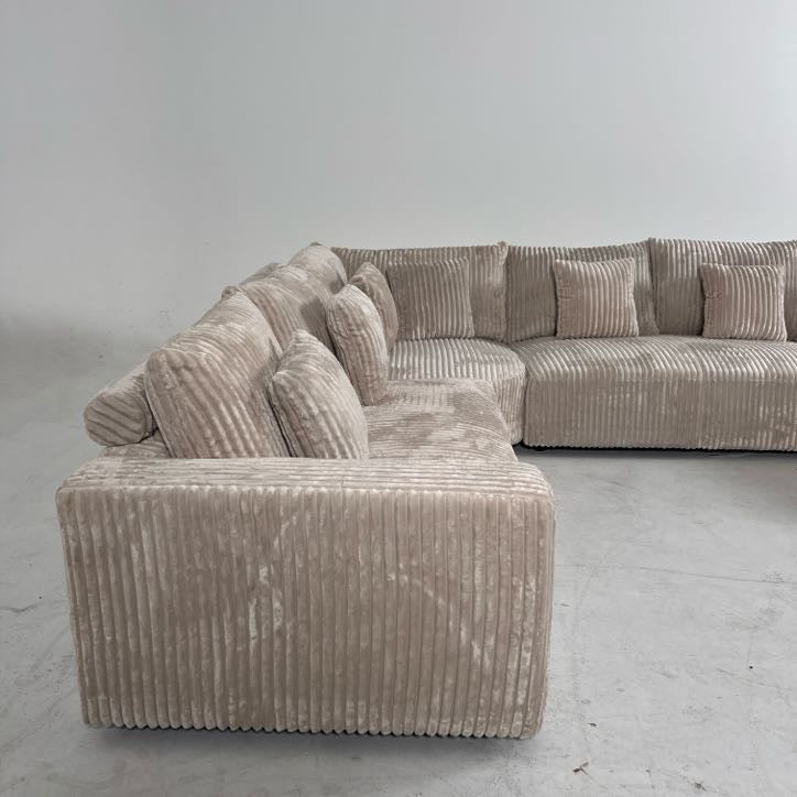 Bnib CasaBella sectional. Extra Large corduroy sofa couch.